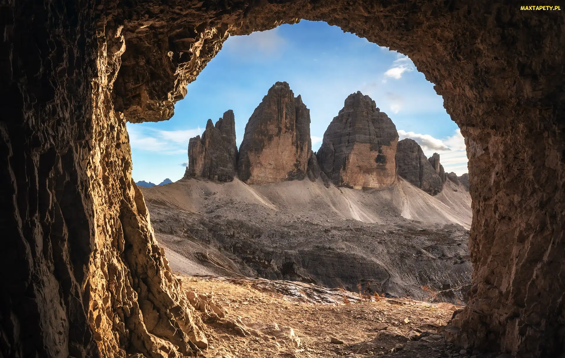 Góry, Włochy, Tre Cime di Lavaredo, Masyw, Skały