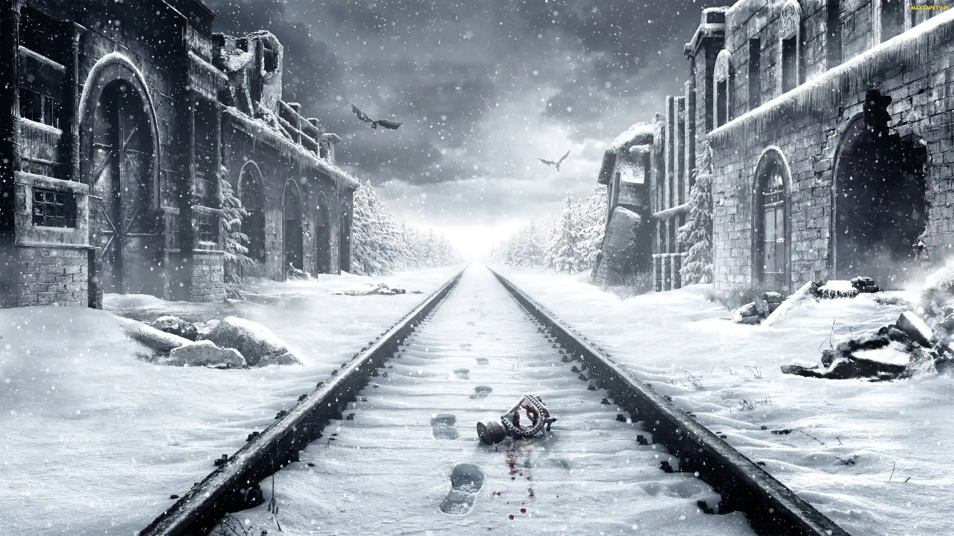 Gra, Metro Exodus, Ślady, Tory, Maska, Zima