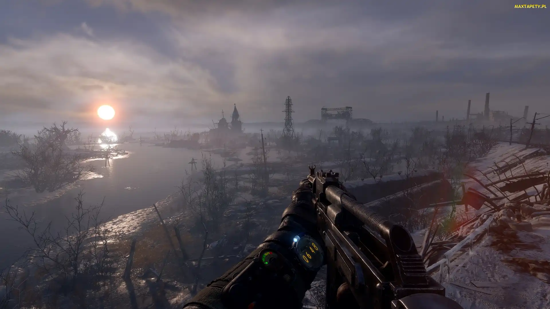 Gra, Metro Exodus, Miasto, Słońce, Zniszczone, Rzeka
