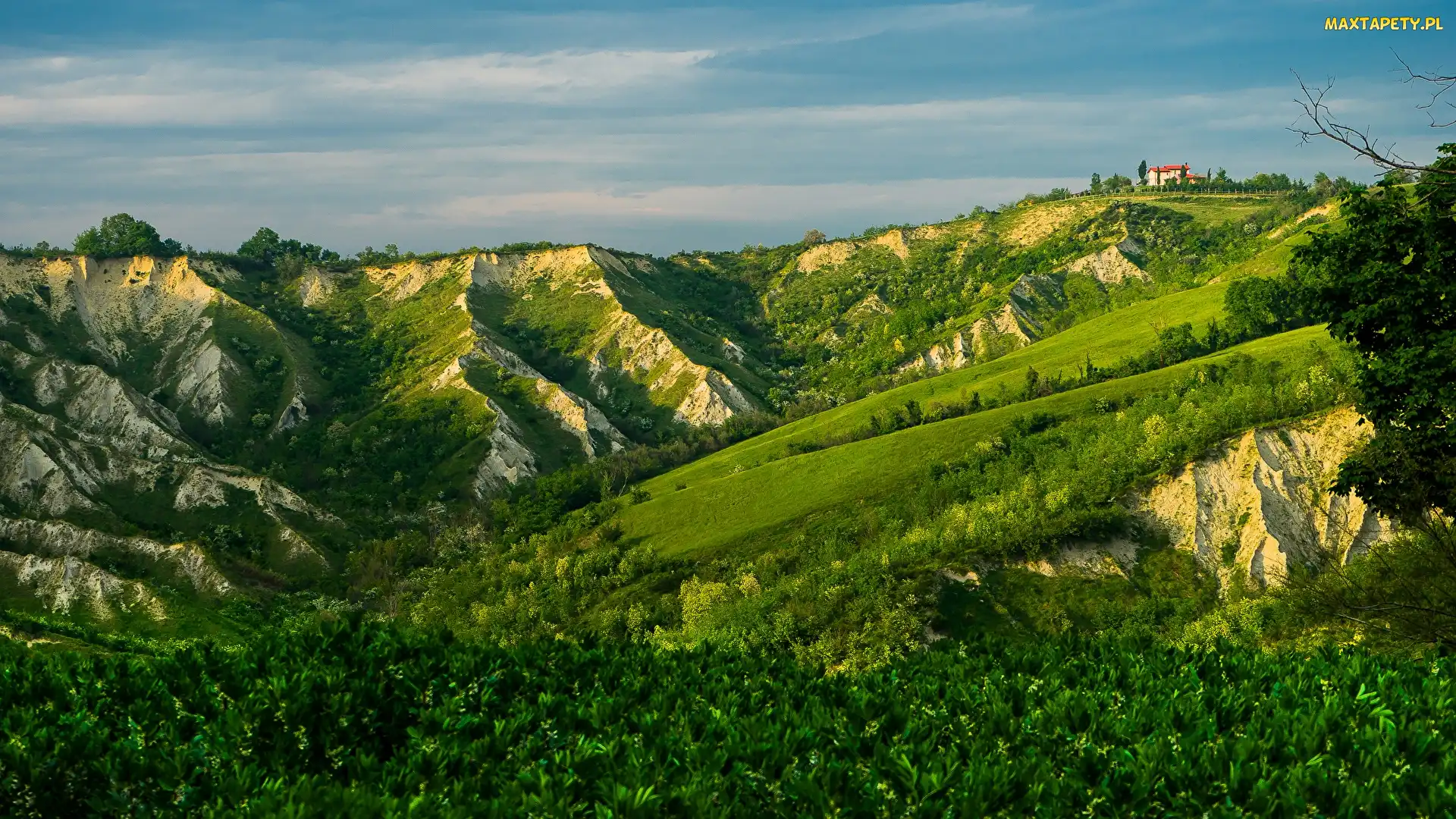 Prowincja Rawenna, Niebo, Góry, Włochy, Dom, Brisighella, Roślinność