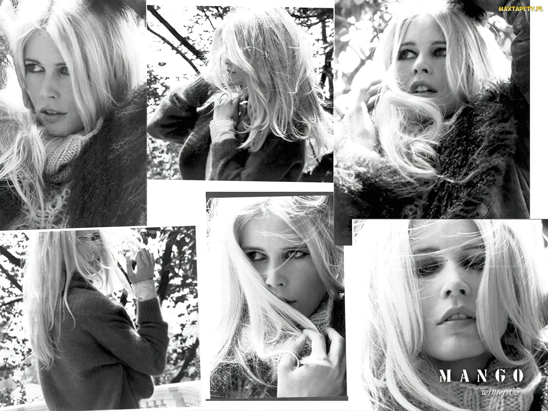 modelka, płaszcz, golf, sweter, Mango