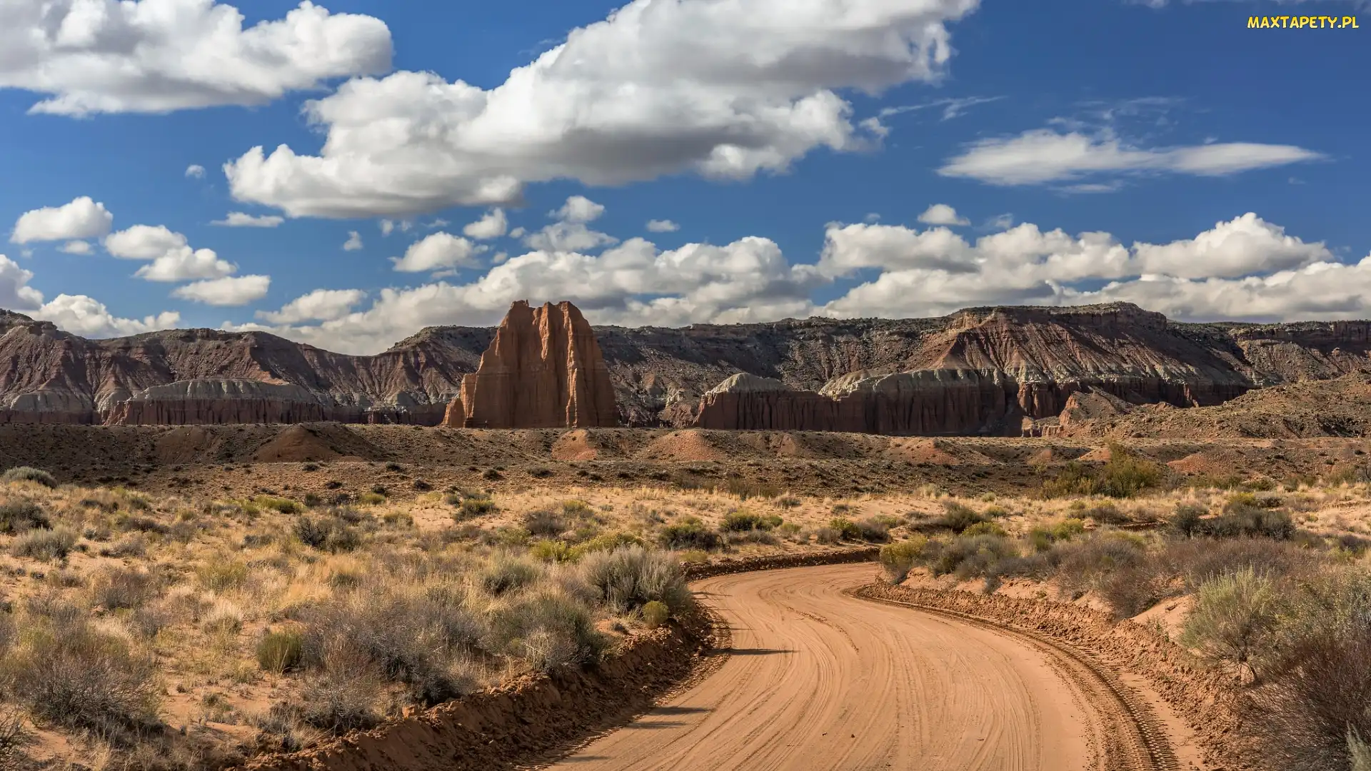 Park Narodowy Capitol Reef, Stany Zjednoczone, Droga, Stan Utah, Skały