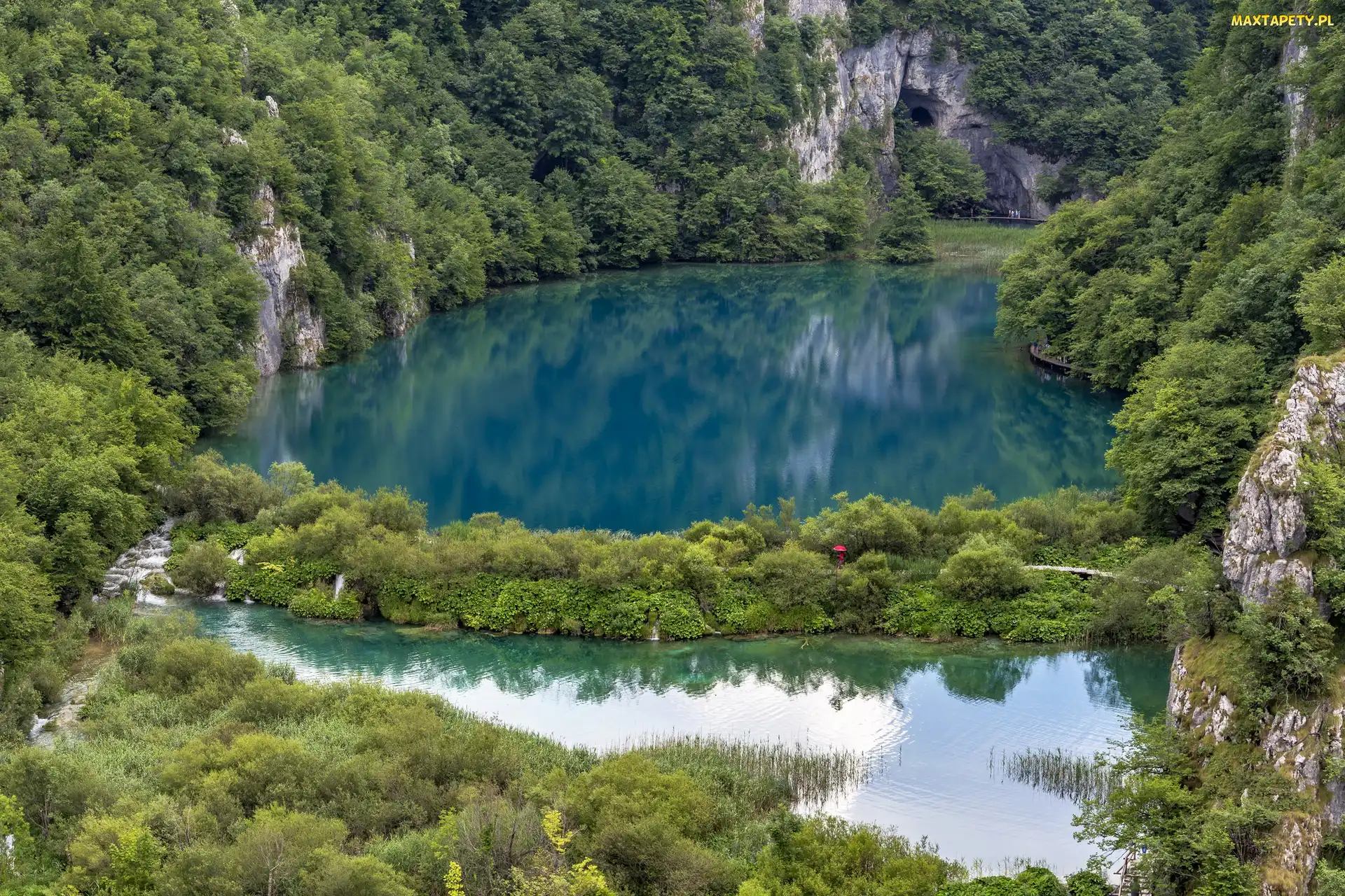 Park Narodowy Jezior Plitwickich, Roślinność, Jeziora, Chorwacja, Drzewa, Skały
