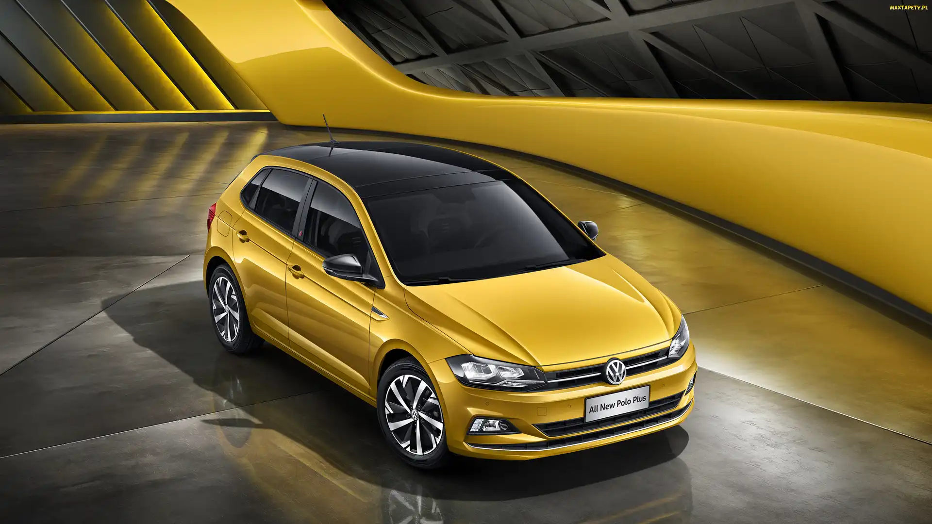 Volkswagen Polo Plus, 2019, Żółty