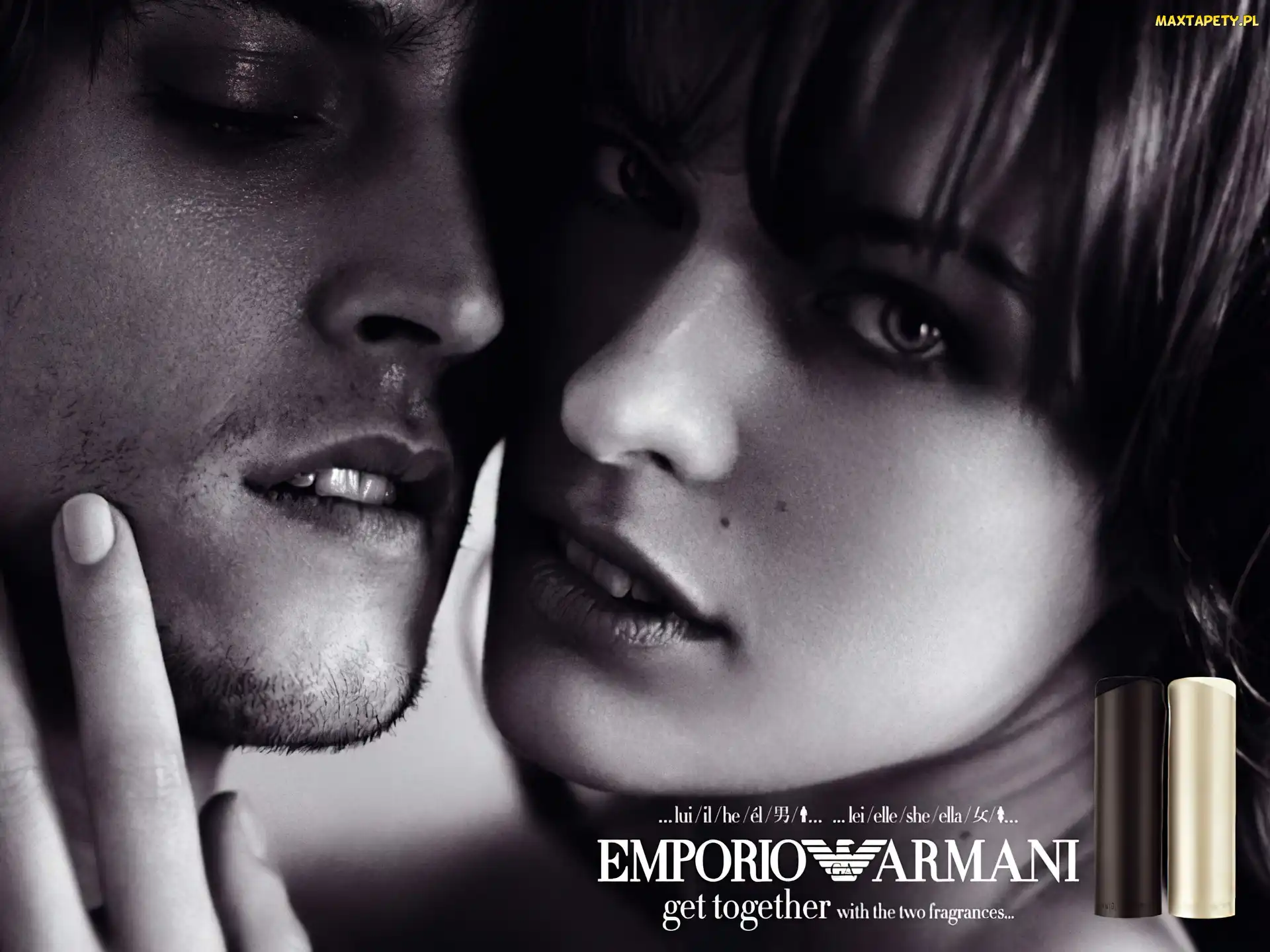 flakon, perfumy, emporio, Armani, kobieta, mężczyzna