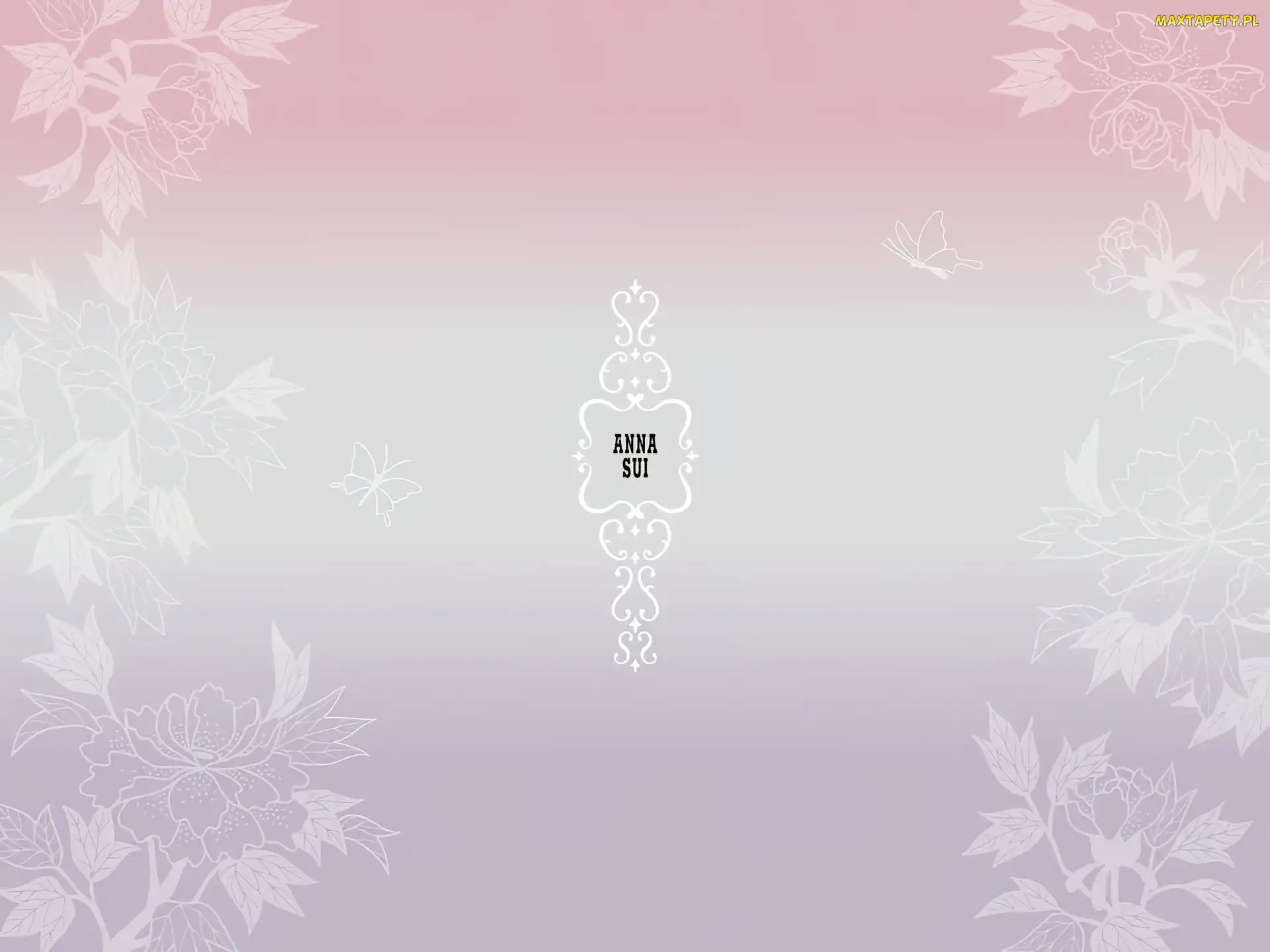 motyl, kwiaty, Anna Sui, ornament