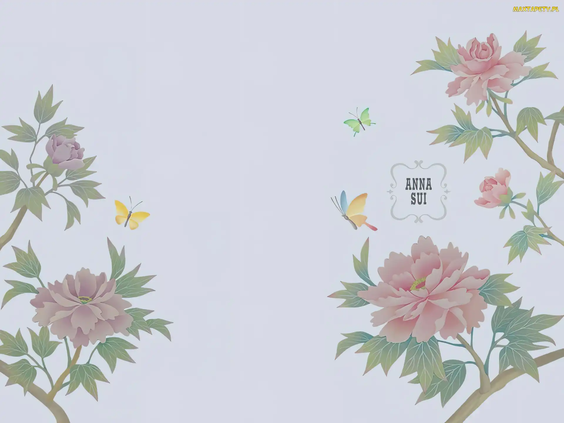 kwiaty, motyle, Anna Sui