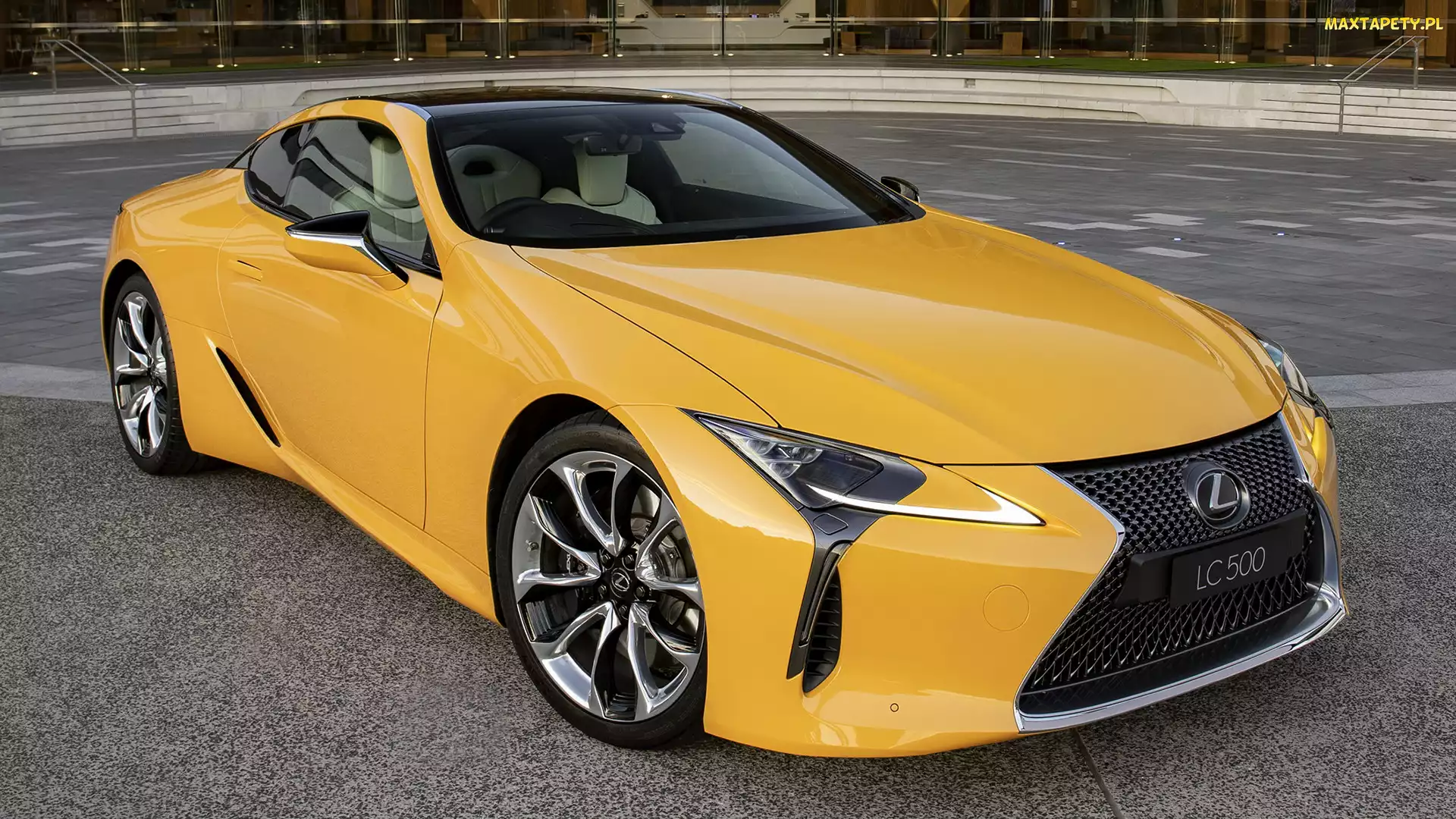 Żółty, Przód, Lexus LC 500
