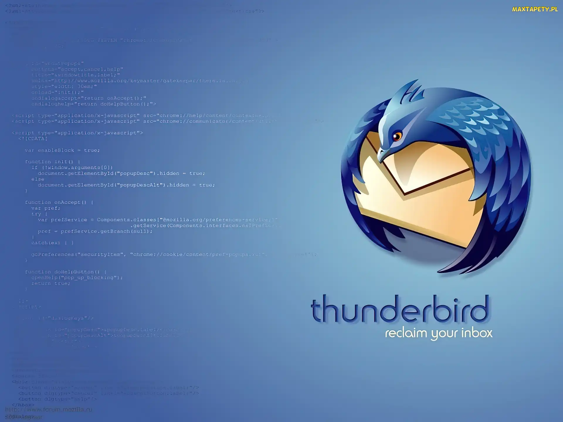 ptak, koperta, Thunderbird