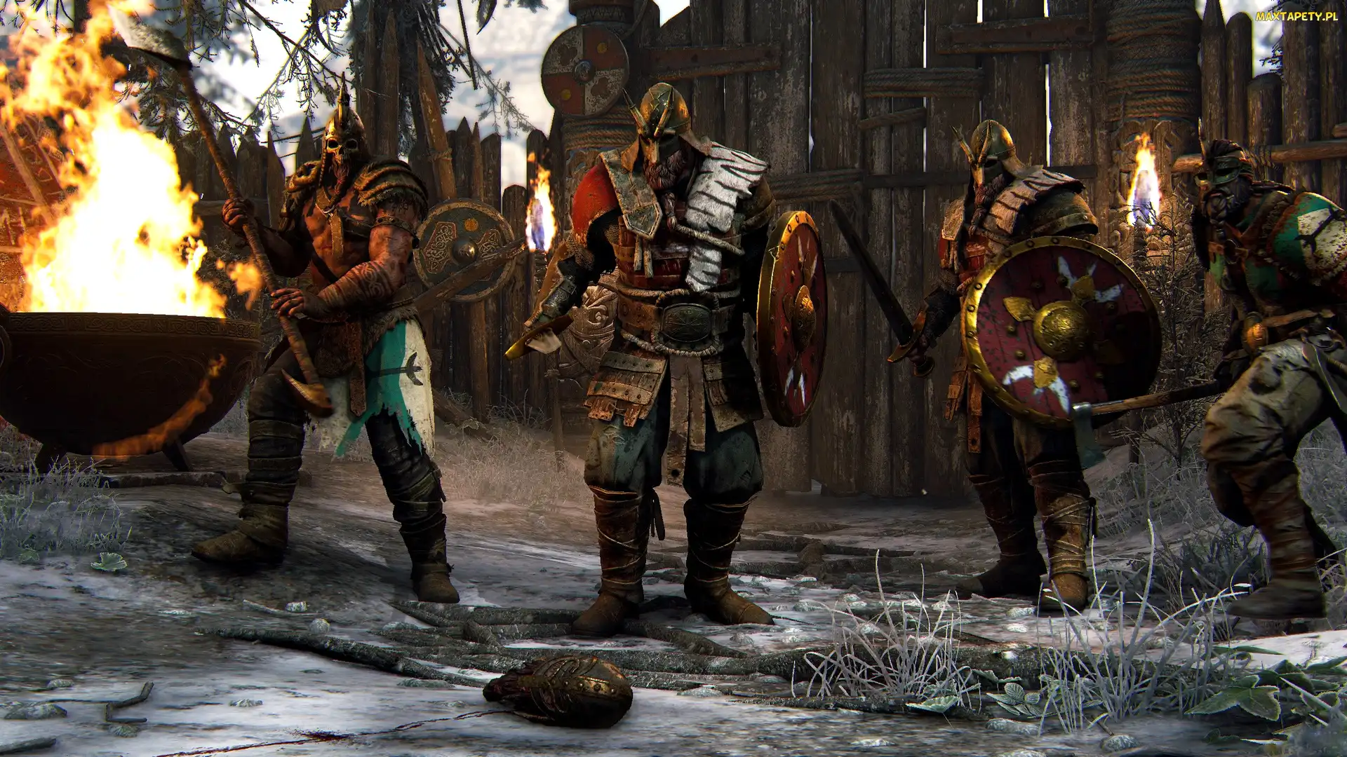 Ogień, Tarcze, For Honor, Gra, Wikingowie, Broń