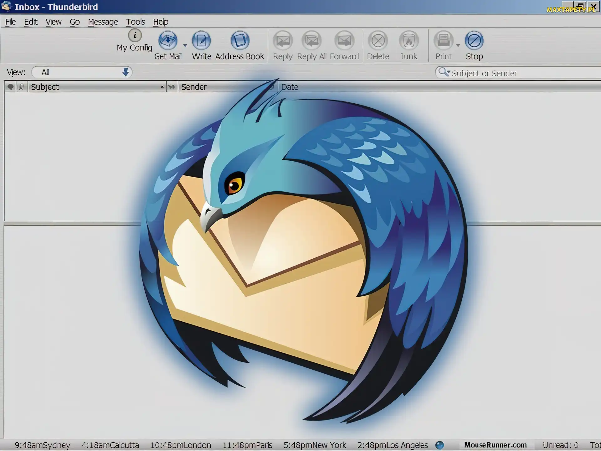 ptak, grafika, Thunderbird, koperta
