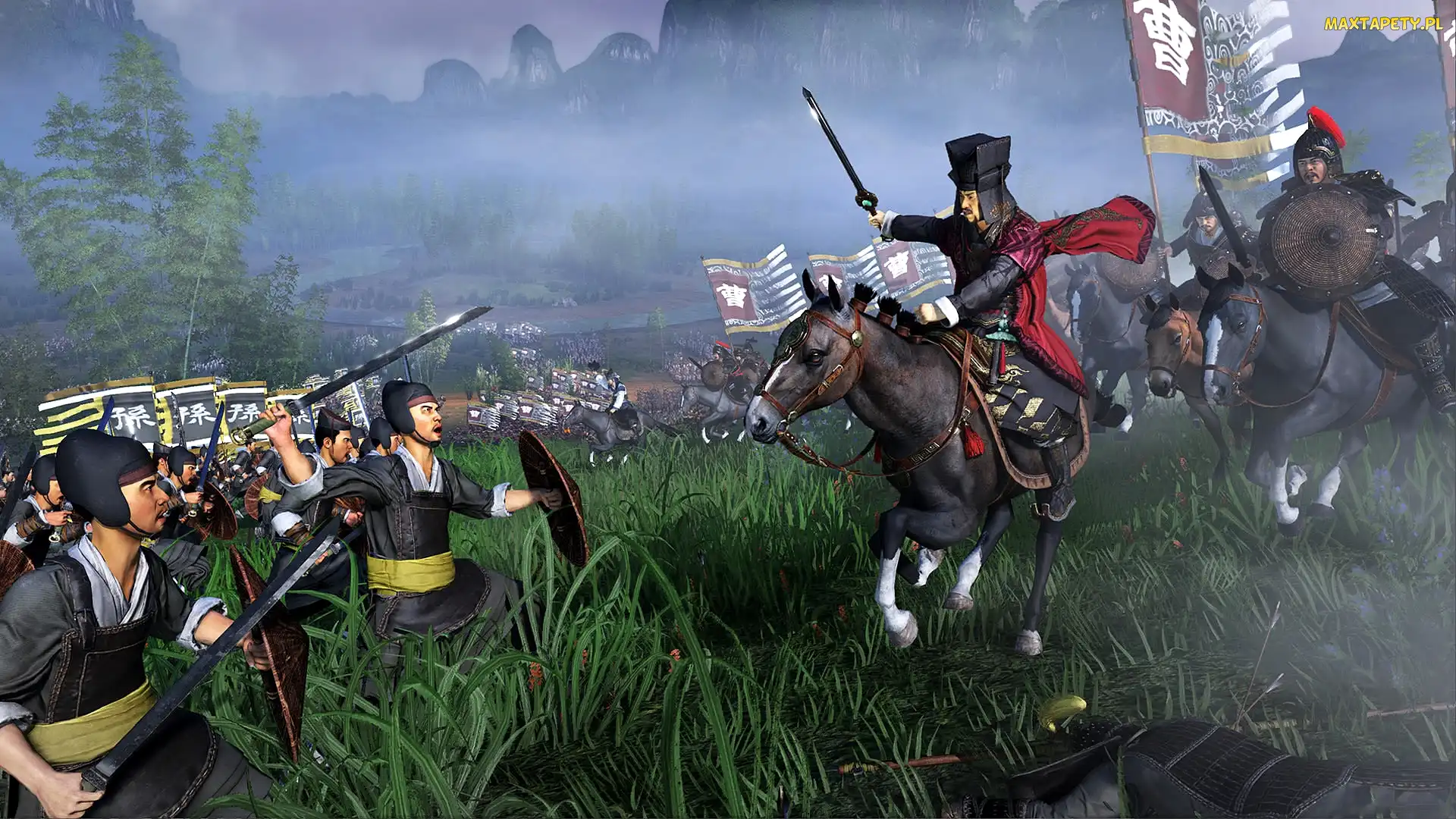Konie, Żołnierze, Total War, Gra, Three Kingdoms, Walka