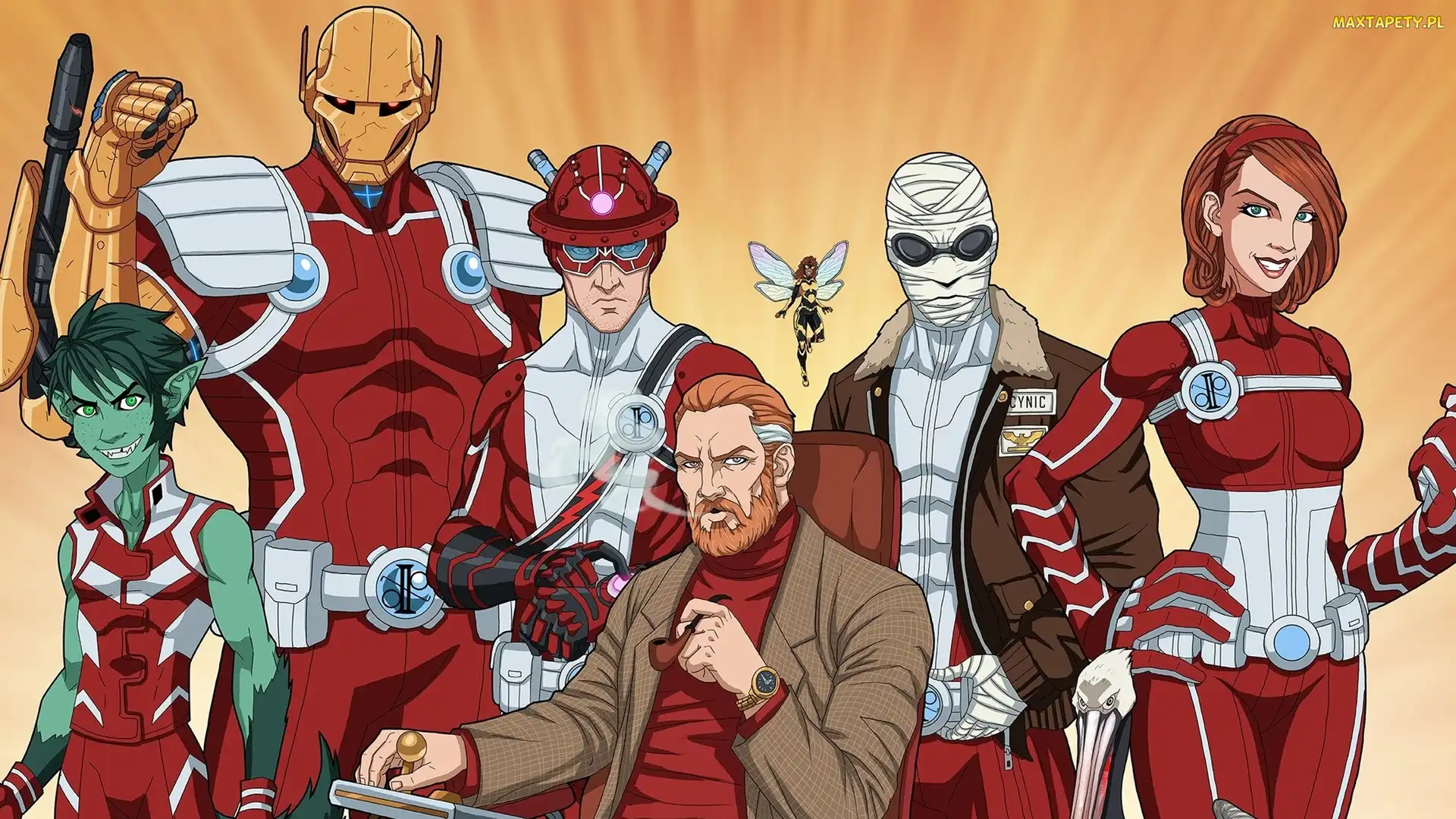 Mento, Niles Caulder, Serial, Beast Boy, Bumblebee, Elasti-Girl Tapety Filmowe, Doom Patrol, Negative Man, Robotman, Komiksy, Postacie