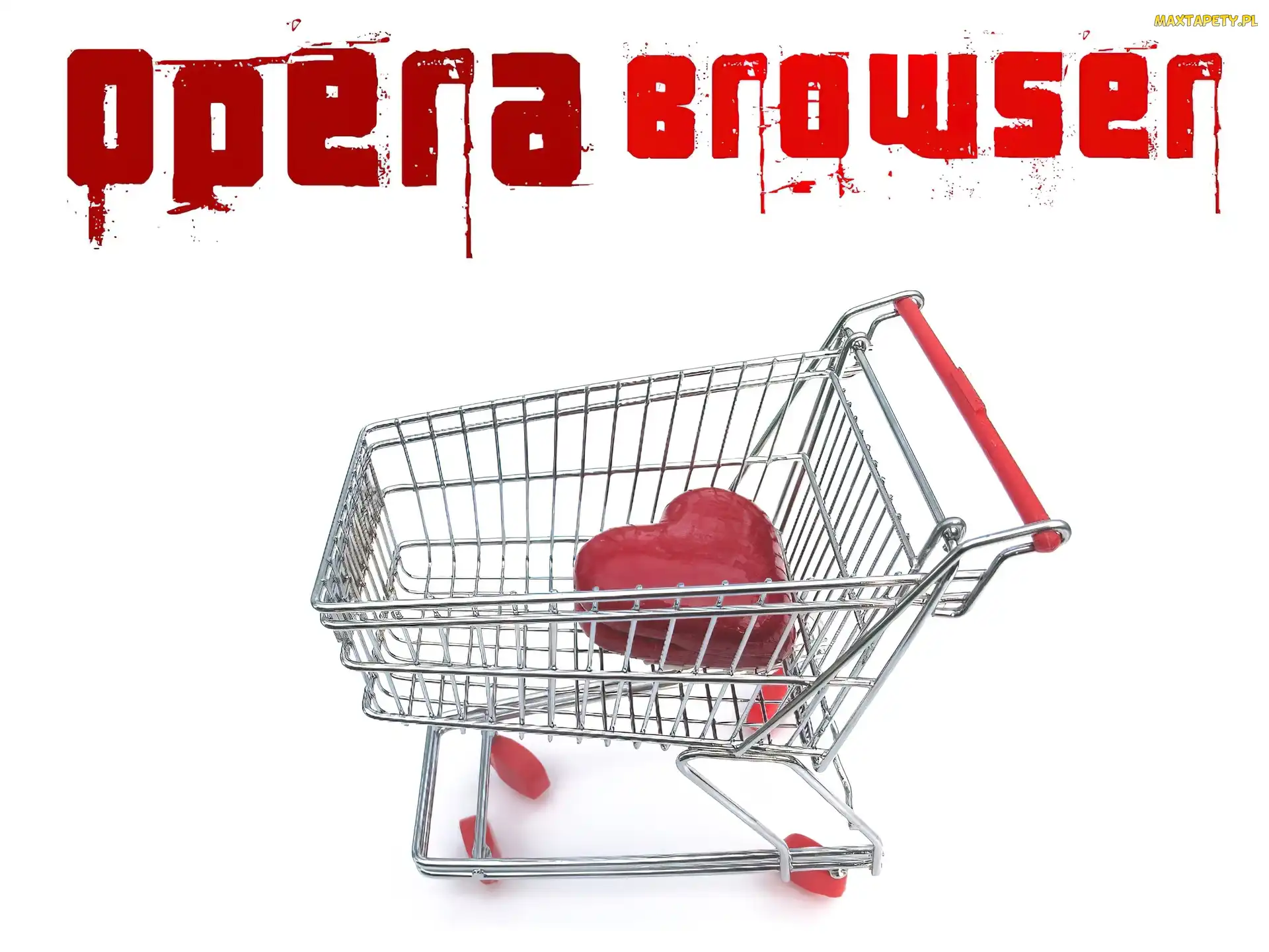 koszyk, serce, Opera, wózek