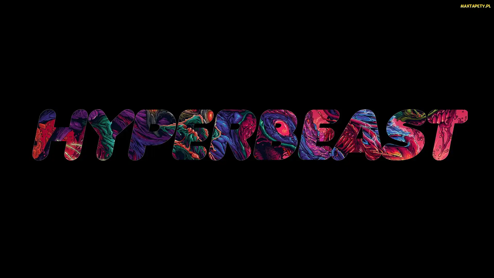 Czarne tło, Grafika, Napis, HyperBeast