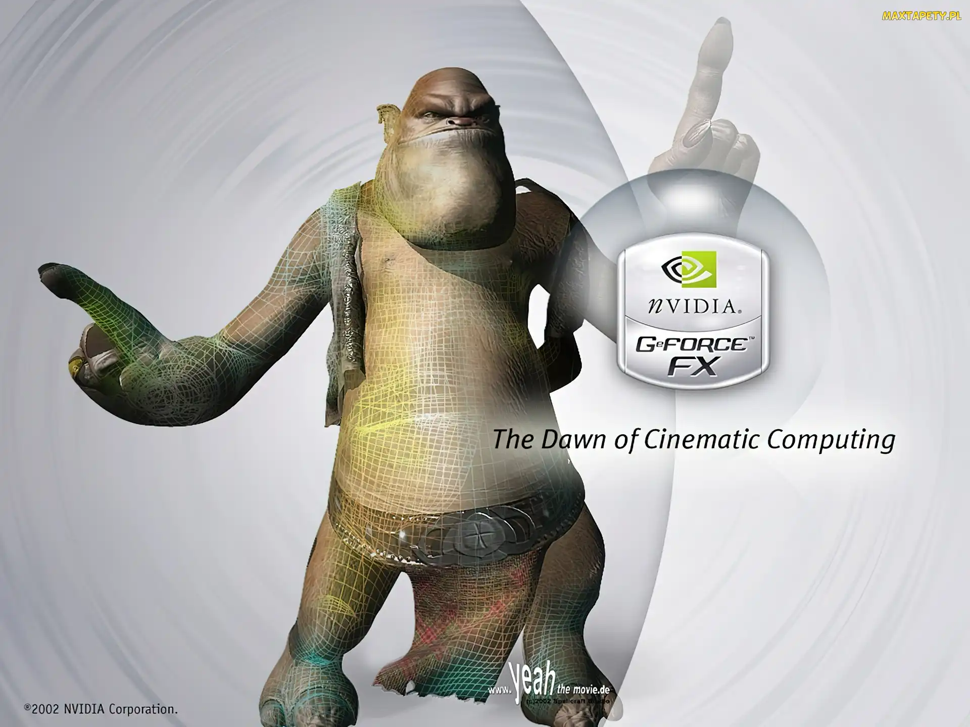 Nvidia, logo, postać, grafika, potwór