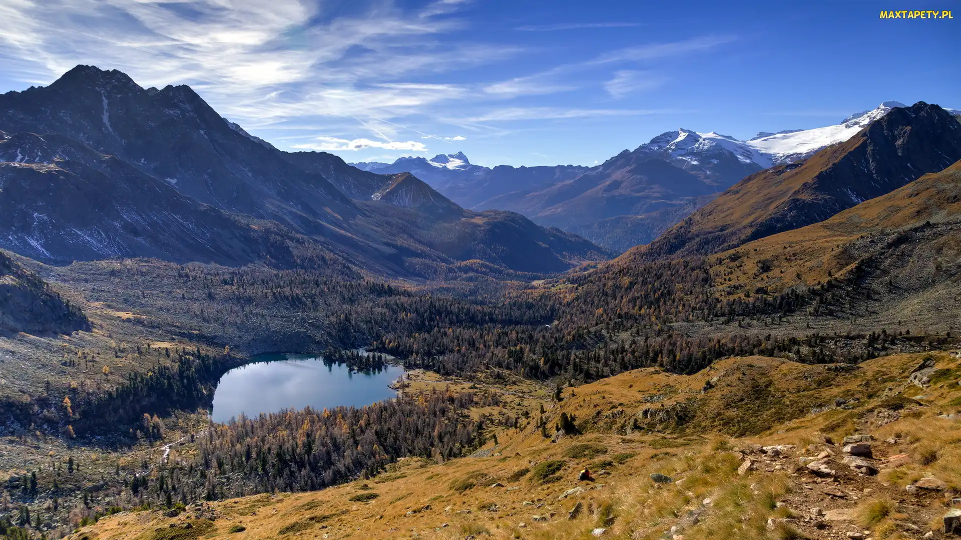 Dolina, Kanton Gryzonia, Jezioro, Szwajcaria, Lagh da Val Viola, Alpy, Val da Camp, Valle di Campo, Góry