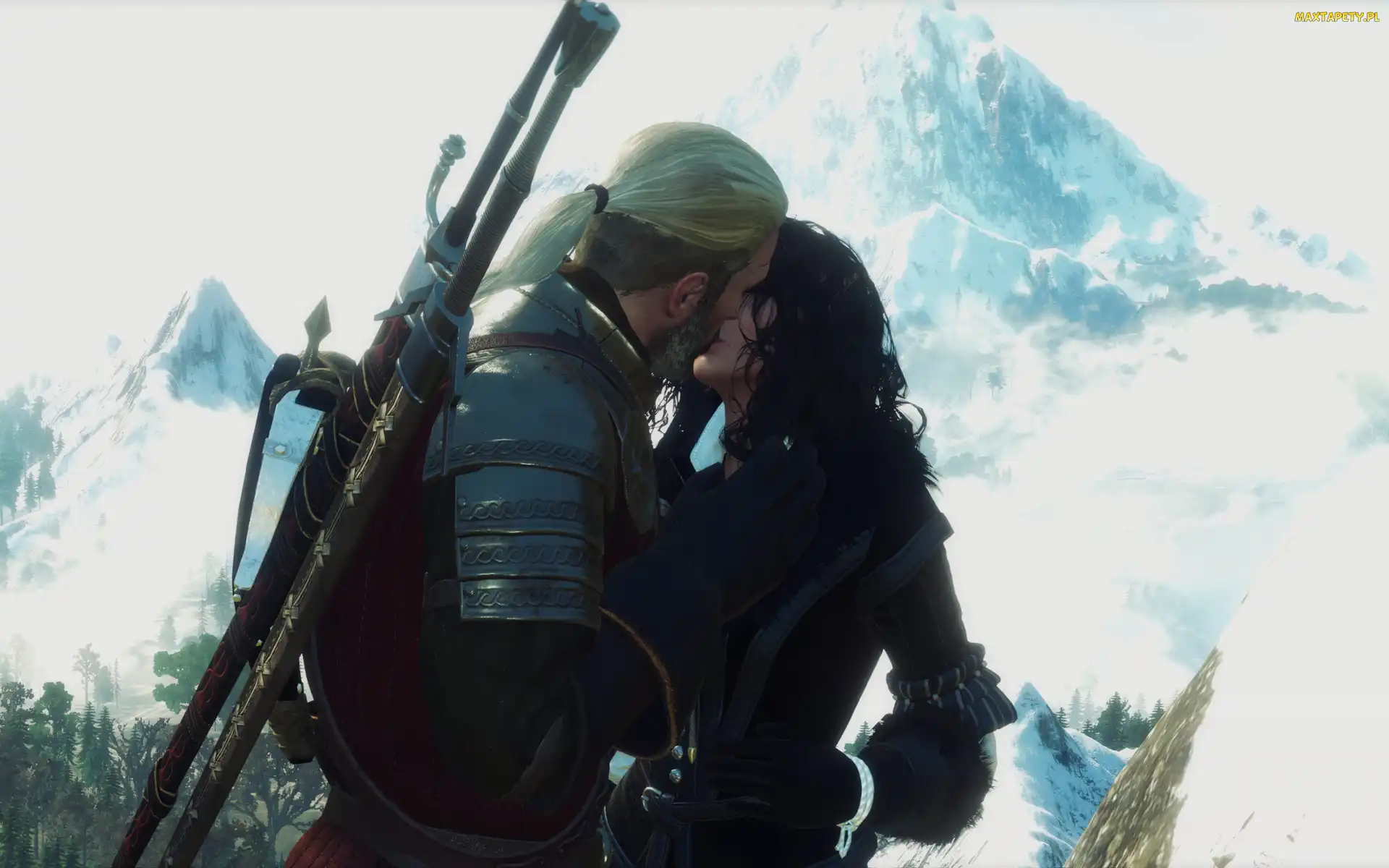 Gra, The Witcher 3 Wild Hunt, Pocałunek, Geralt, Yennefer, Wiedźmin 3 Dziki Gon