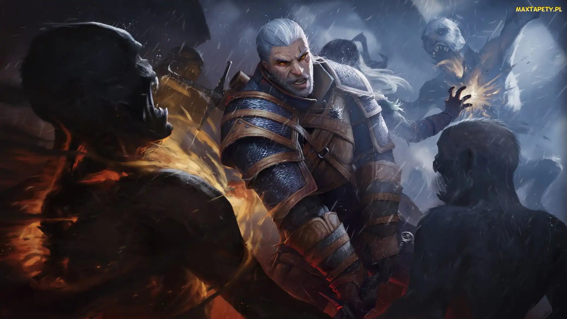 Zombie, Geralt z Rivii, Wiedźmin 3 Dziki Gon, The Witcher 3 Wild Hunt