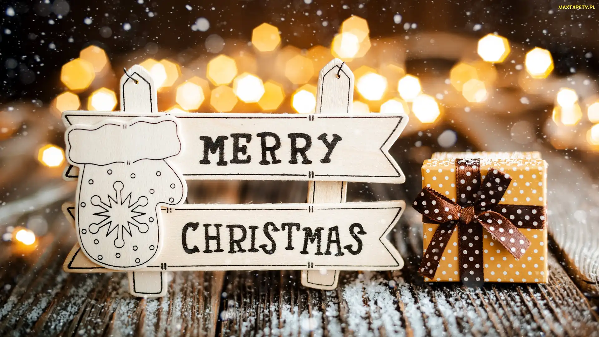 Tabliczka, Prezent, Merry Christmas, Napis, Świąteczna