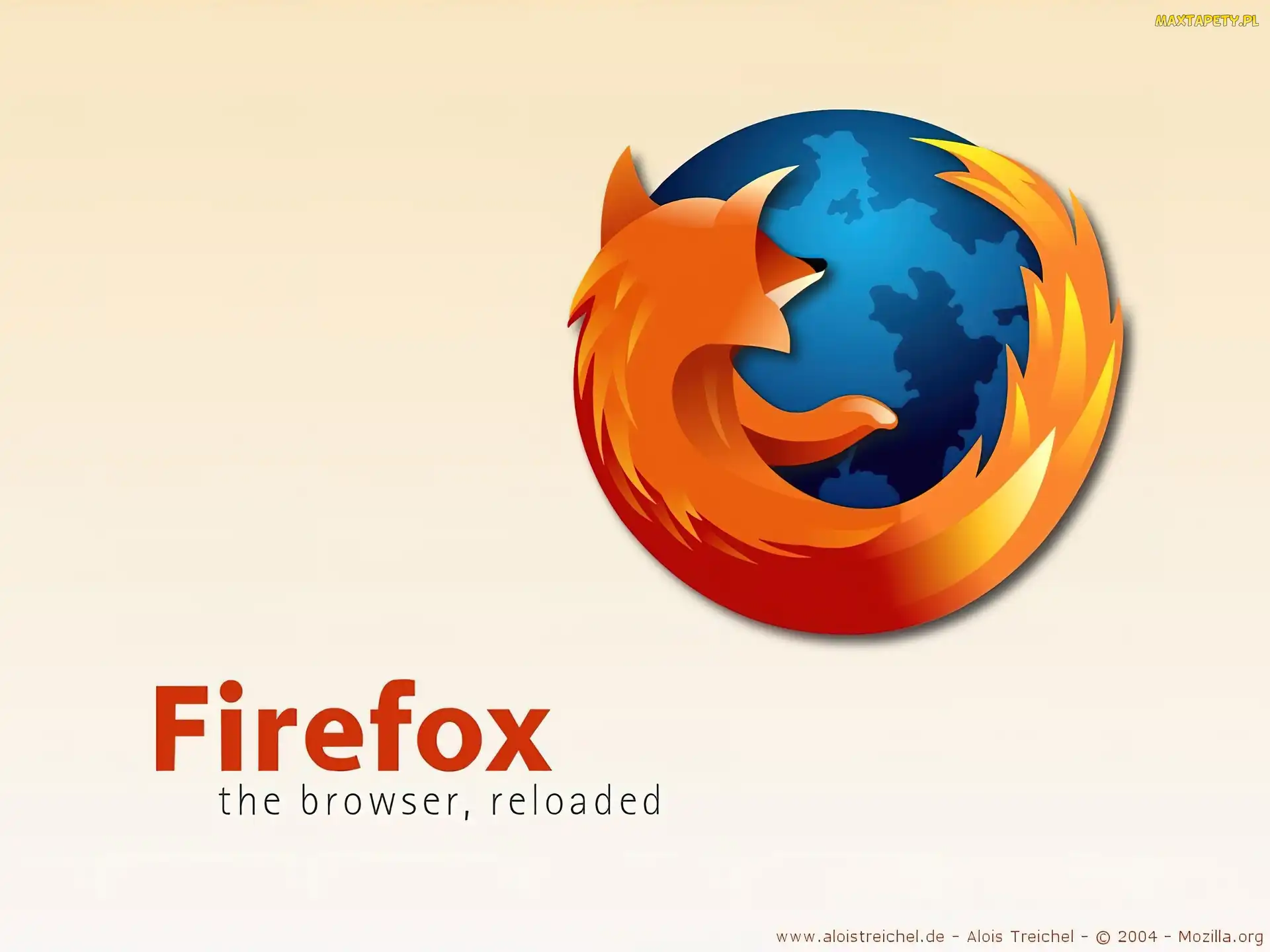 FireFox, grafika, lis, przeglądarka, ziemia, ogień