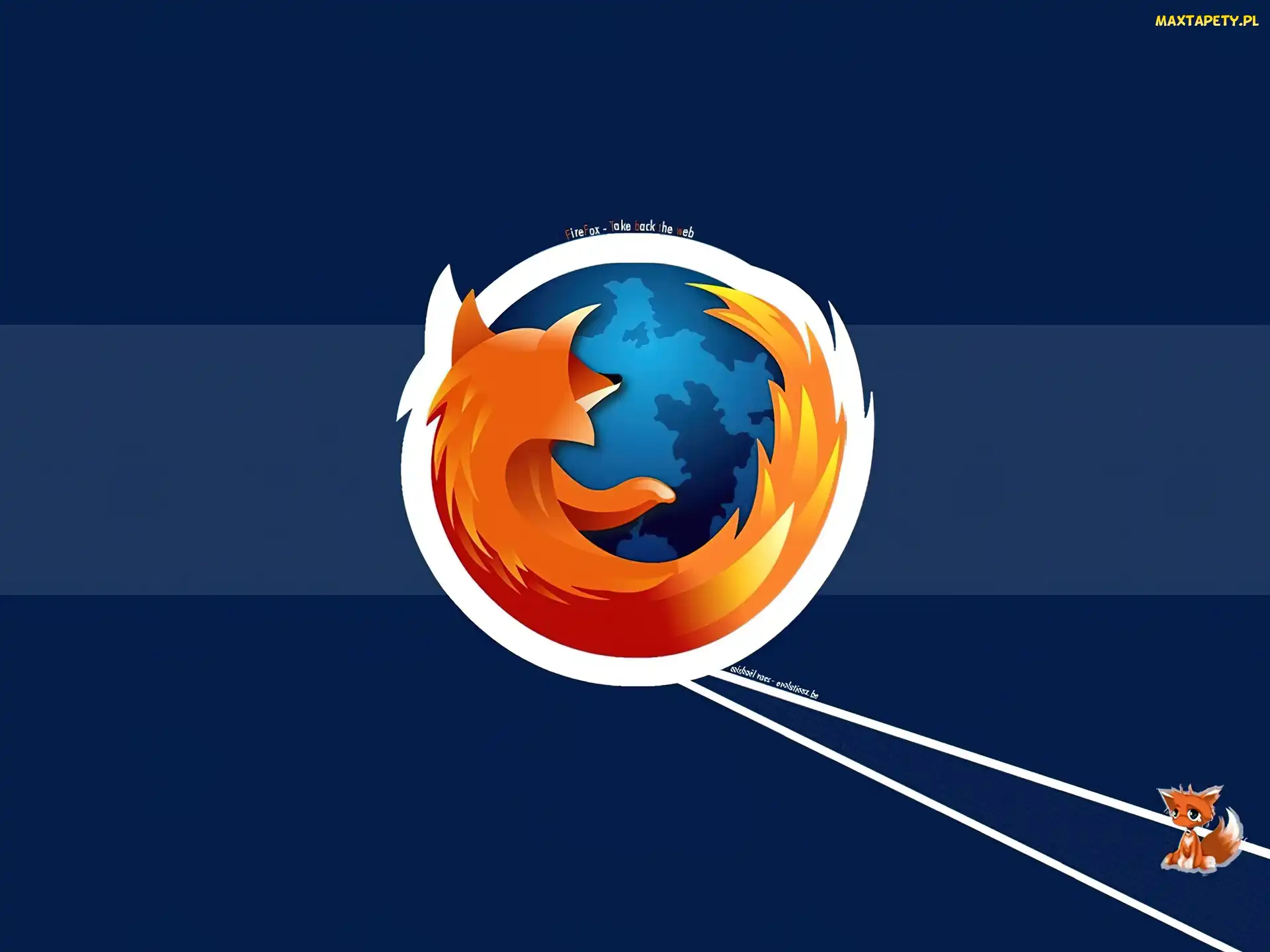 lis, FireFox, ziemia, grafika, przeglądarka