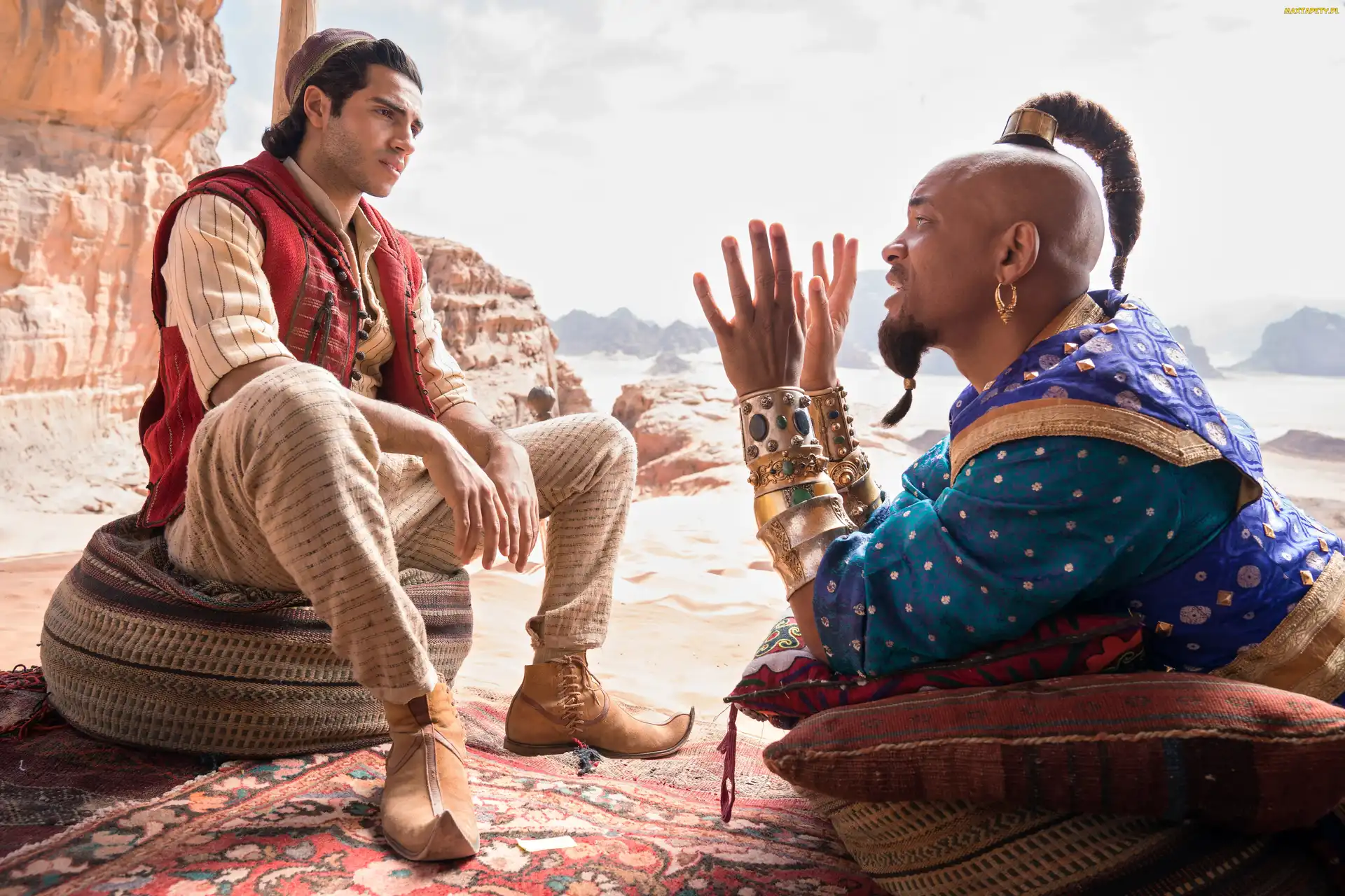 Will Smith, Mena Massoud, Aladyn, Film, Aladdin, Aktor