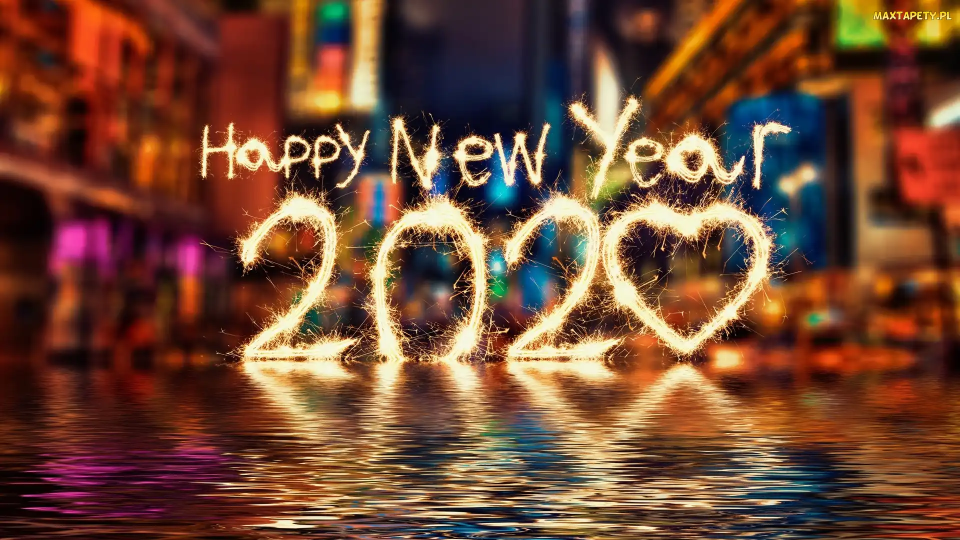 Happy New Year, 2020, Napis