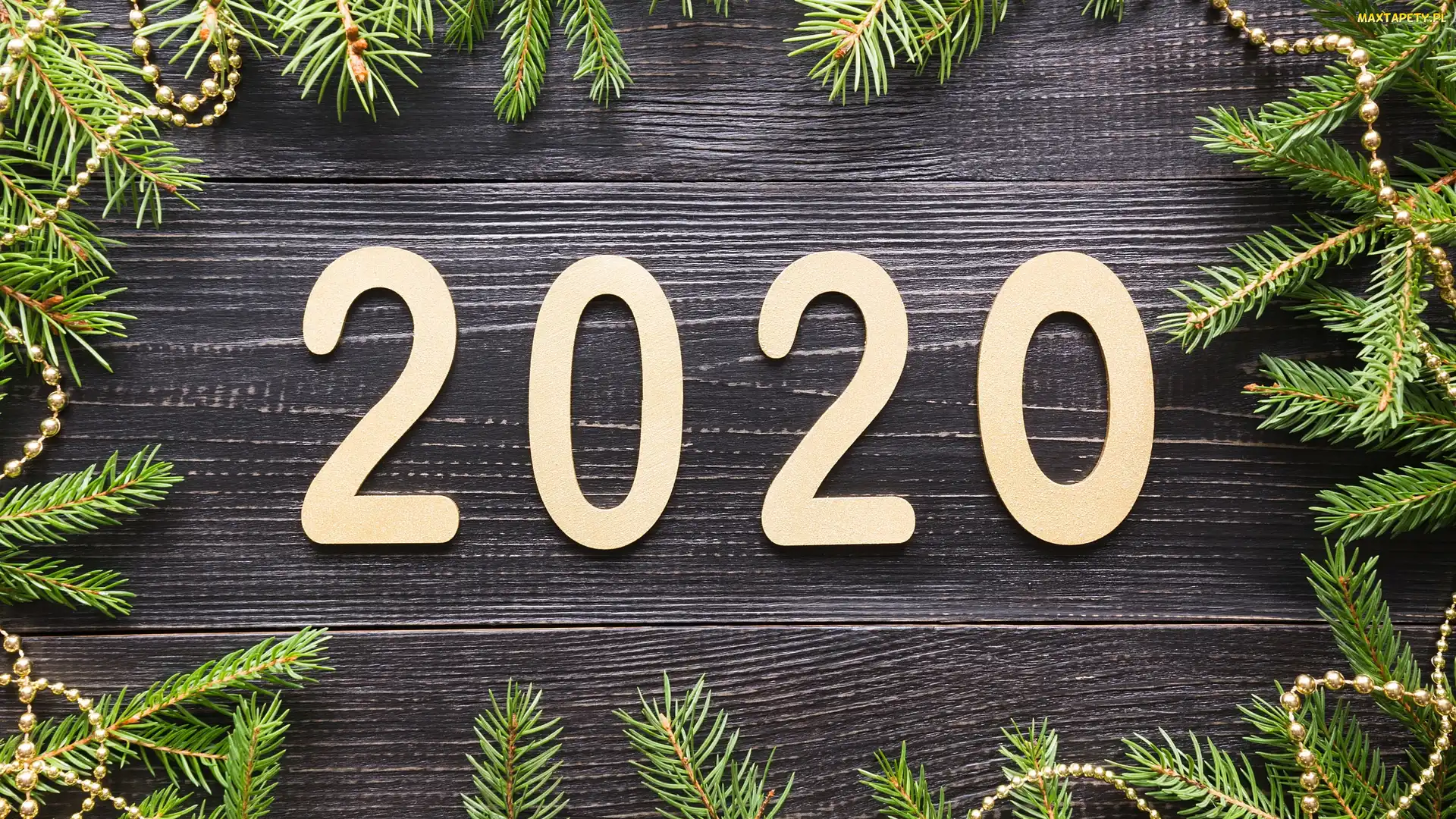 Koraliki, Gałązki, Nowy Rok, Deski, Zielone, Sylwester, 2020