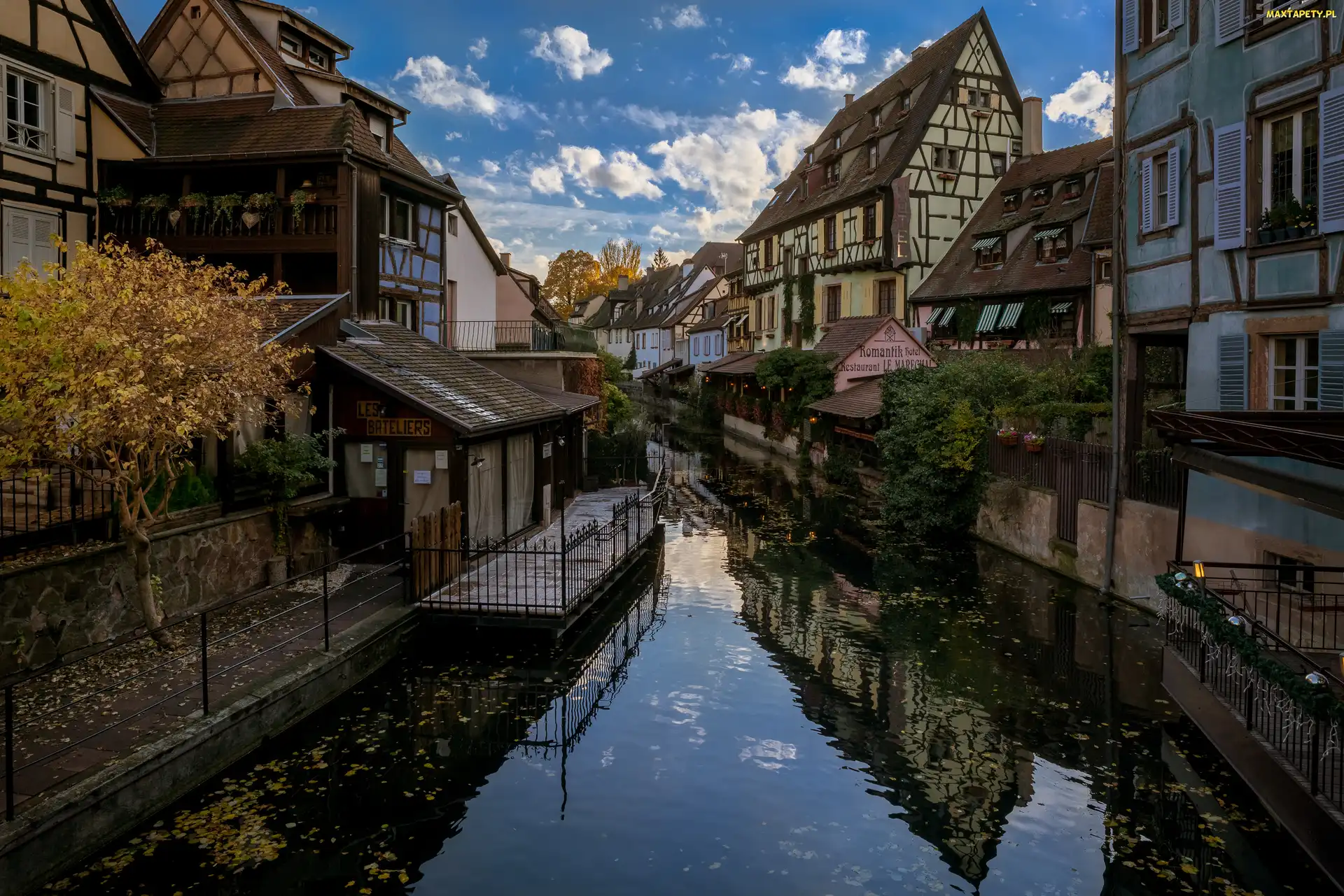Domy, Francja, Rzeka, Colmar, Kanał