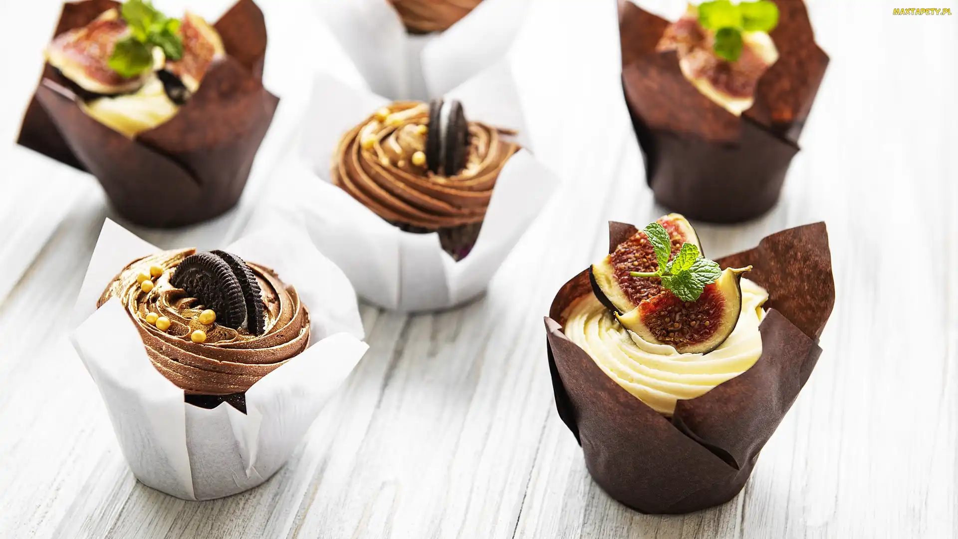 Ciasteczko, Mięty, Muffinki, Babeczki, Figi, Listki