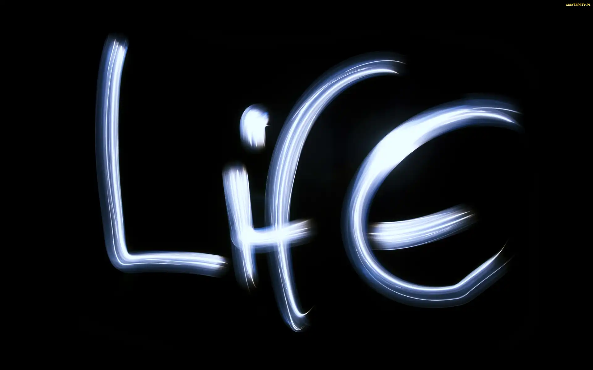 Life, Życie, Napis