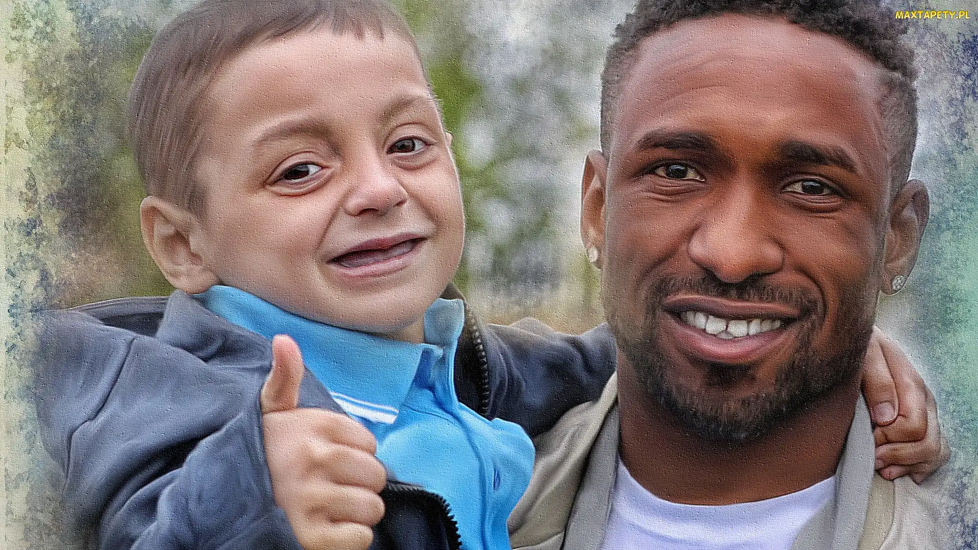 Mężczyzna, Piłkarz, Grafika, Chłopiec, Bradley Lowery, Jermain Defoe