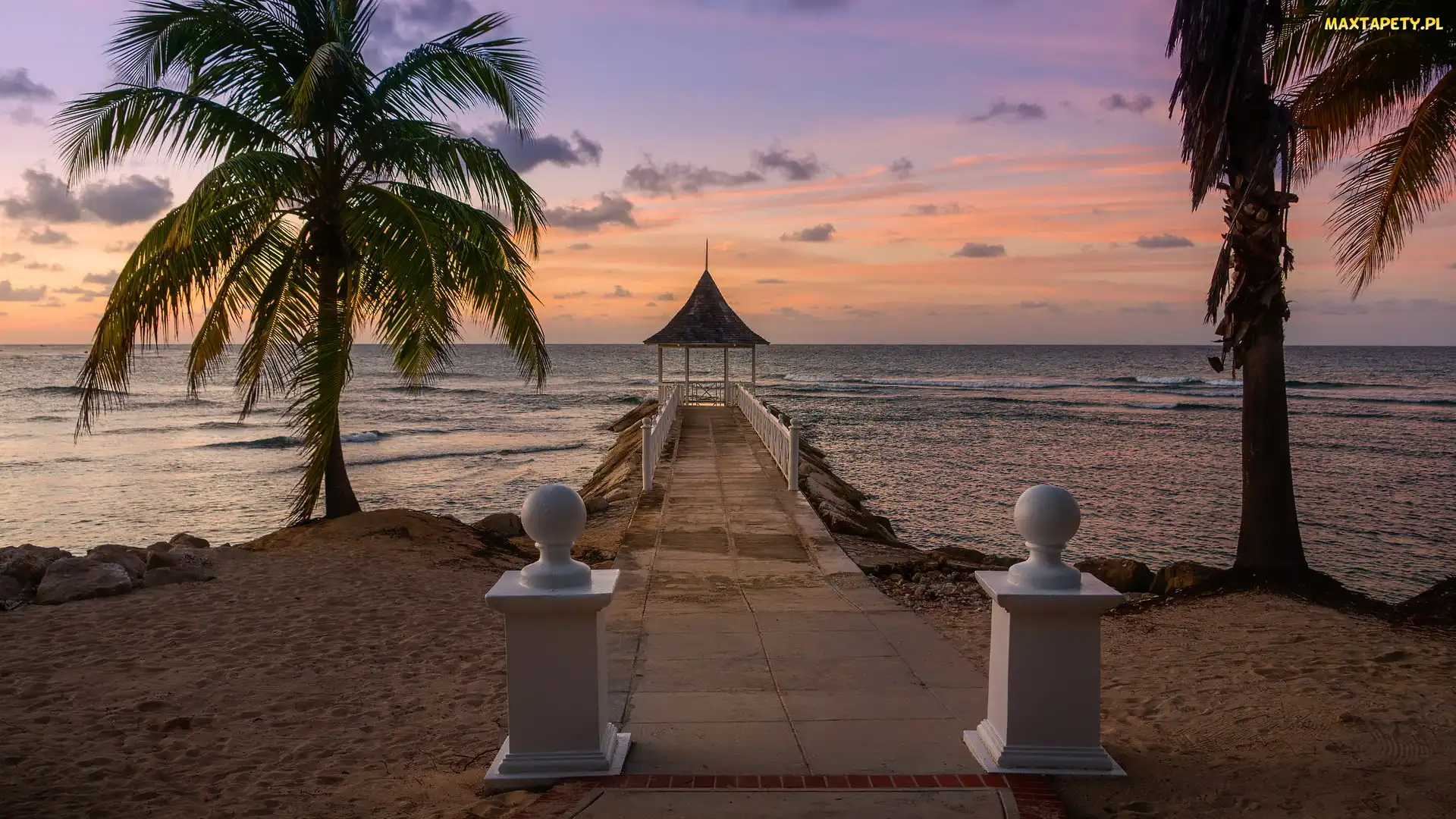 Jamajka, Montego Bay, Altana, Morze Karaibskie, Deptak, Palmy