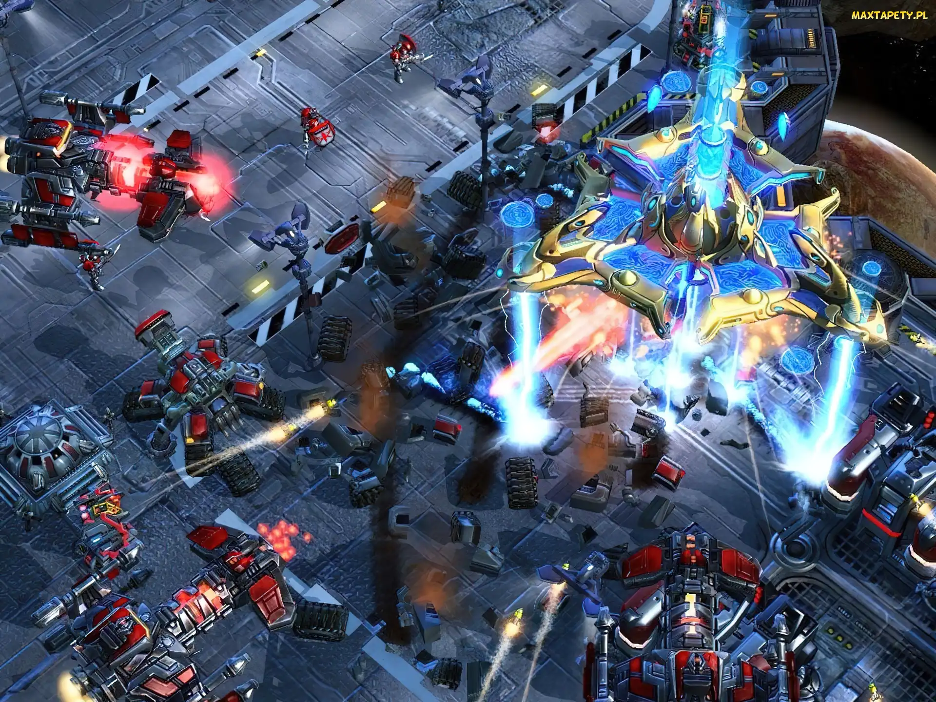 laser, roboty, kosmos, Starcraft 2, statek, kosmiczny