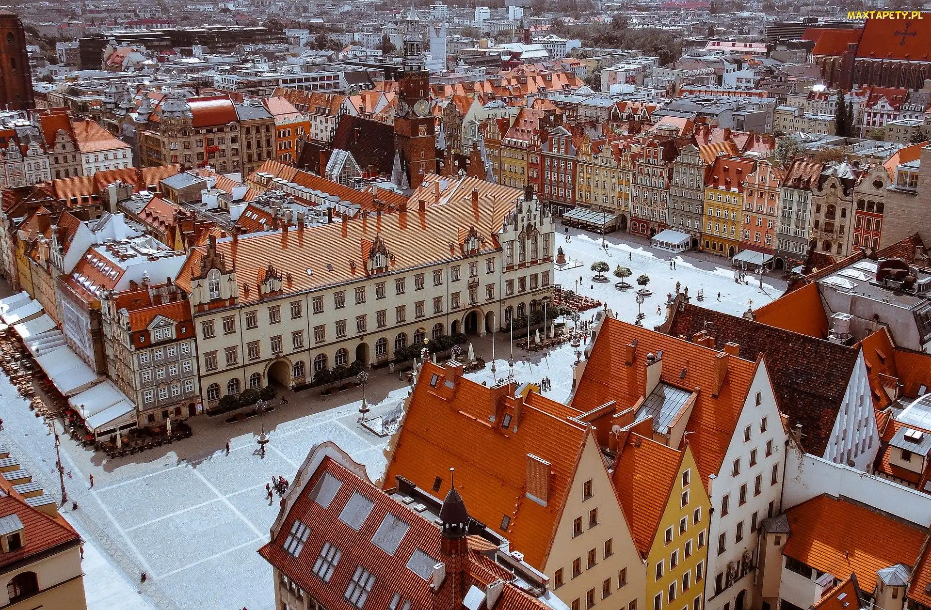 Rynek, Polska, Wrocław, Domy, Starówka