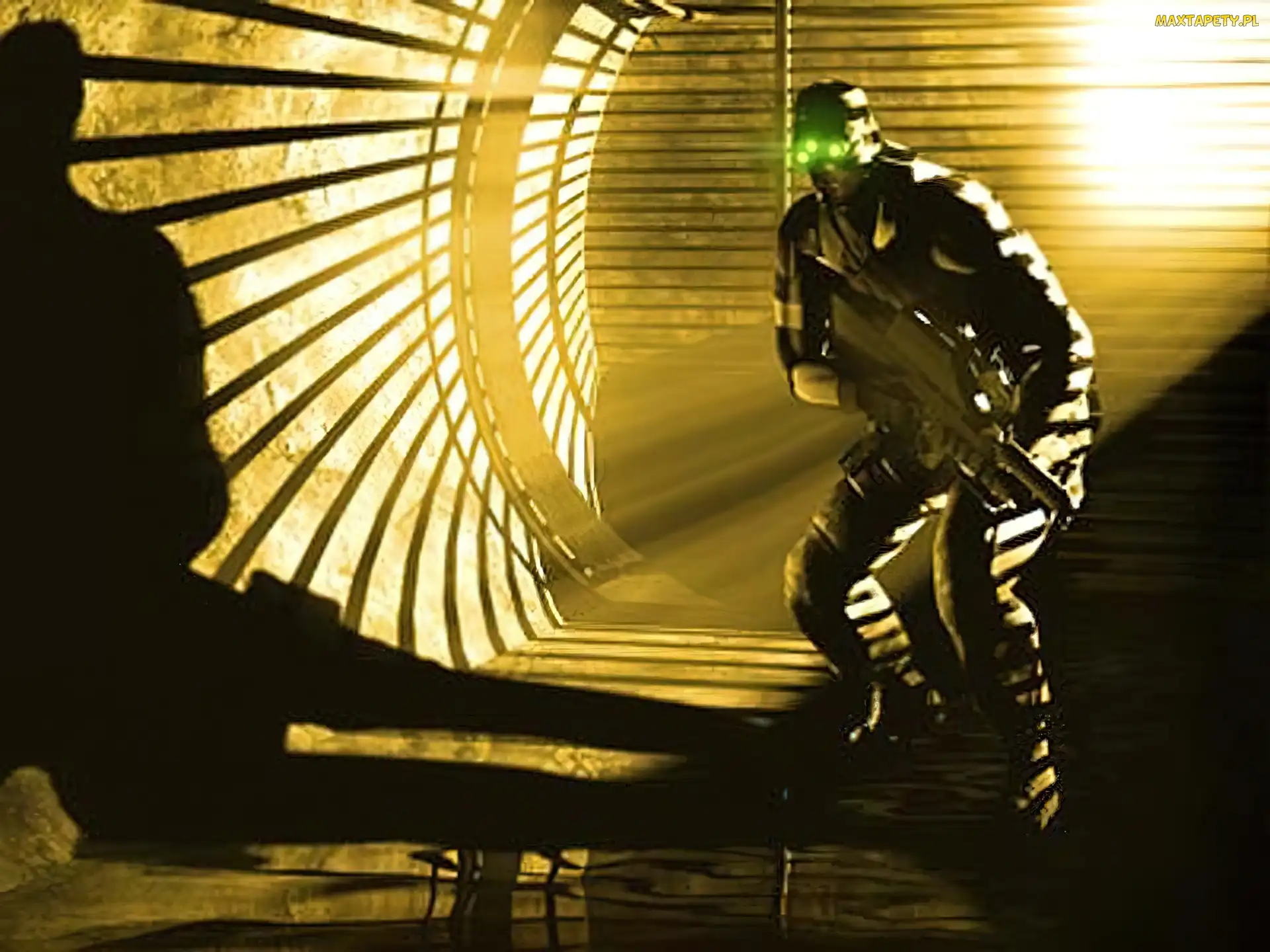 światło, mężczyzna, Splinter Cell, broń