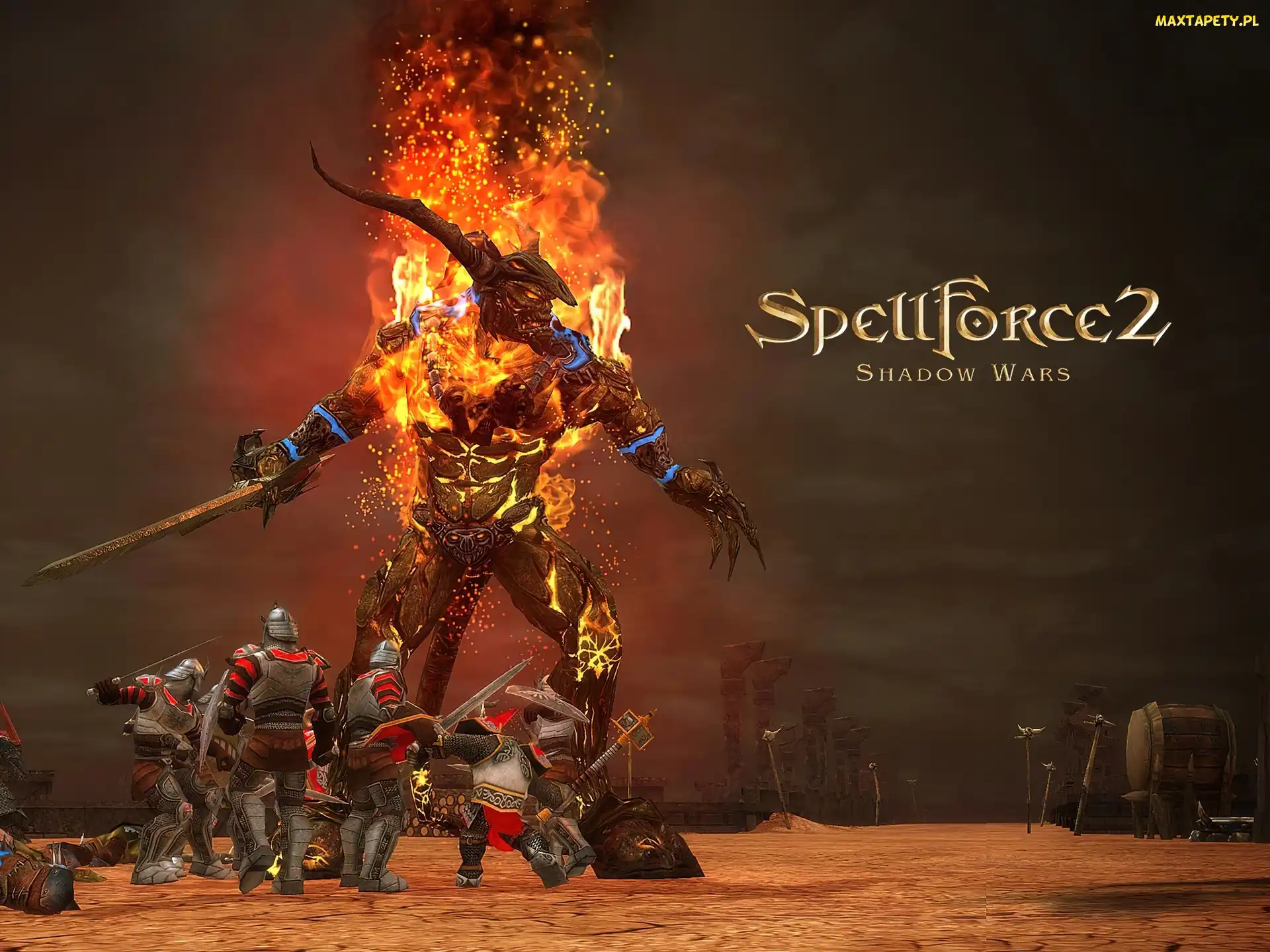 ogień, Spellforce, potwór, miecz