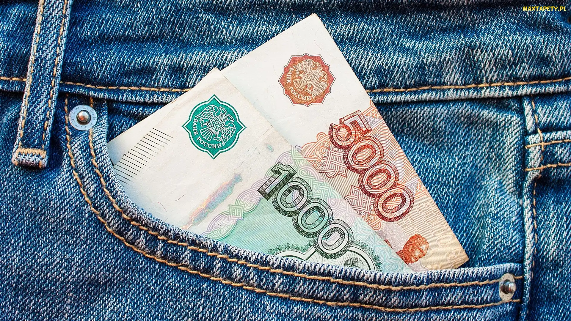 Dżinsy, Kieszeń, Pieniądze, Ruble
