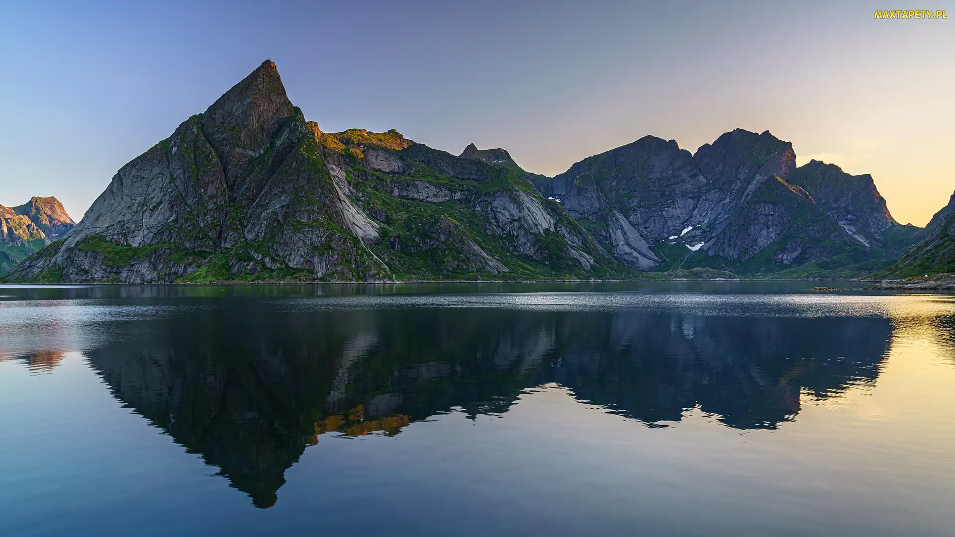 Norwegia, Odbicie, Góry, Morze Norweskie, Lofoty