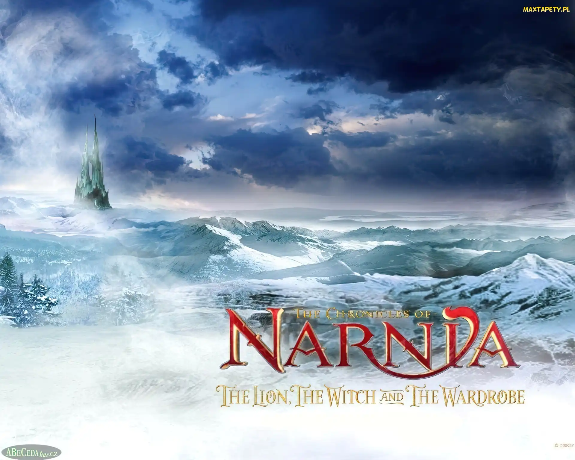 zamek, śnieg, Narnia, góry