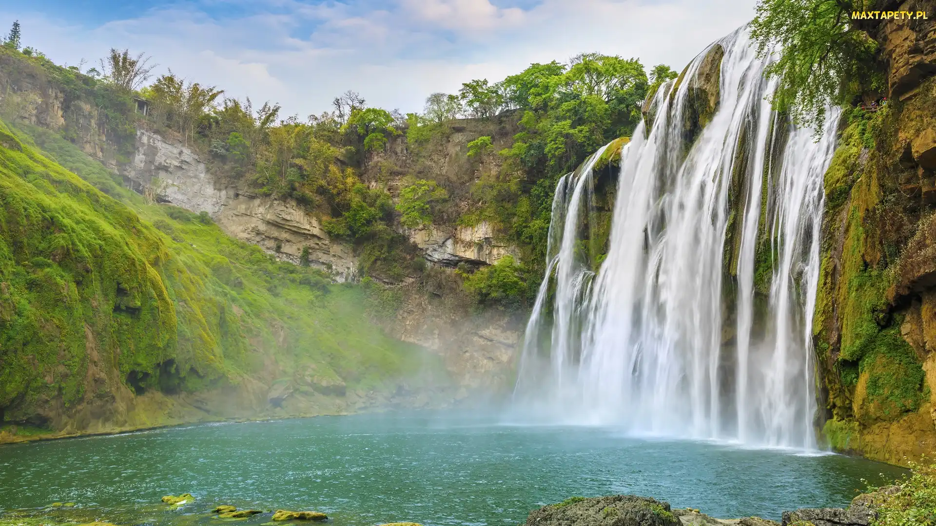 Wodospad, Chiny, Roślinność, Huangguoshu Falls, Rzeka Haishui He