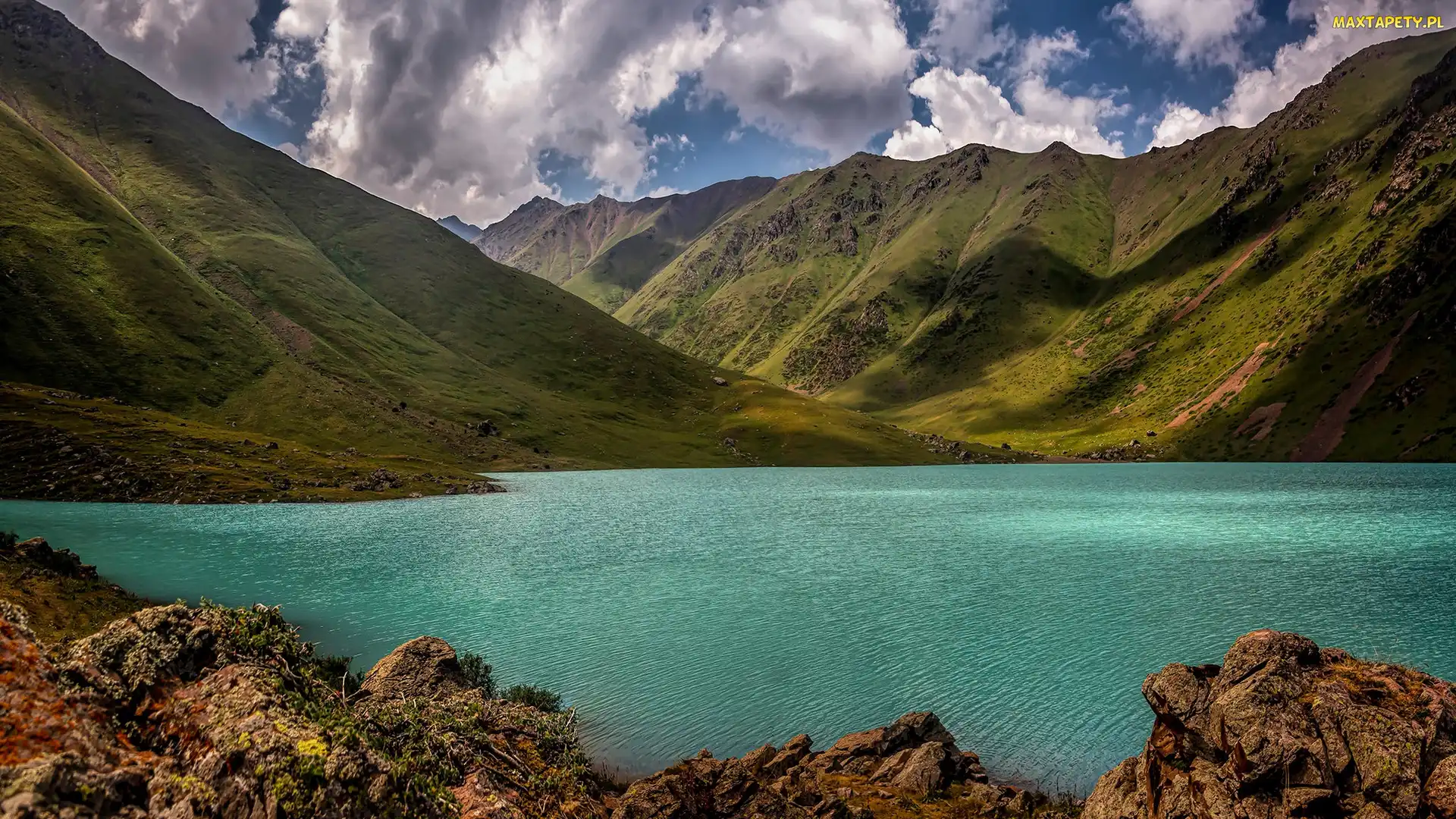 Góry Tienszan, Kirgistan, Jezioro, Kol-Tor Lake, Skały