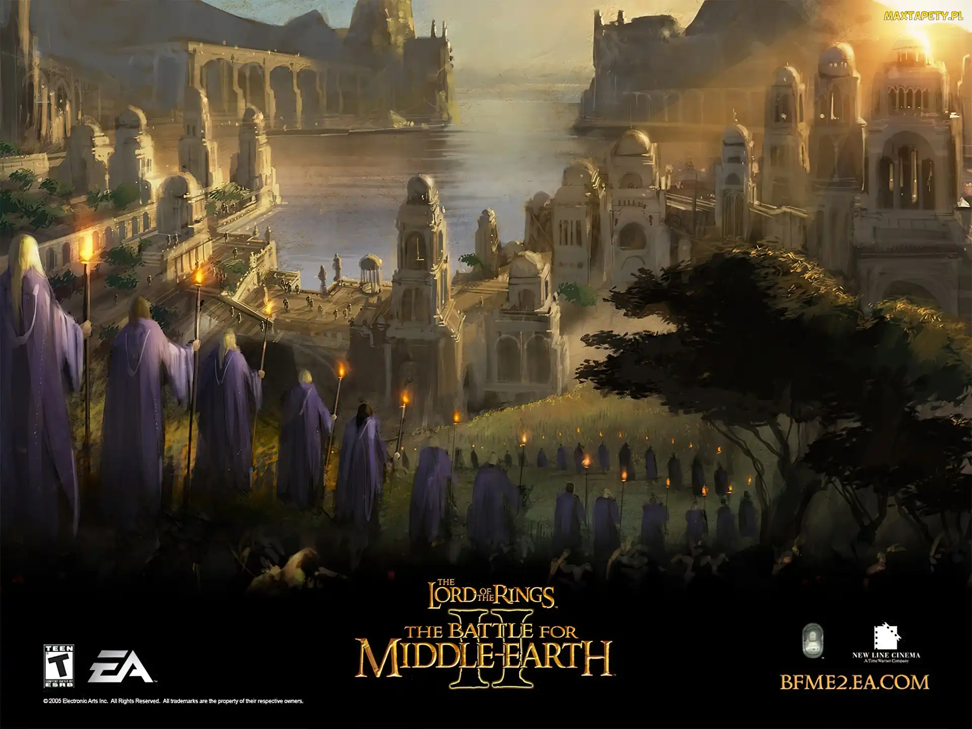 Lord of the Rings Botm 2, elfy, morze, postacie, miasto