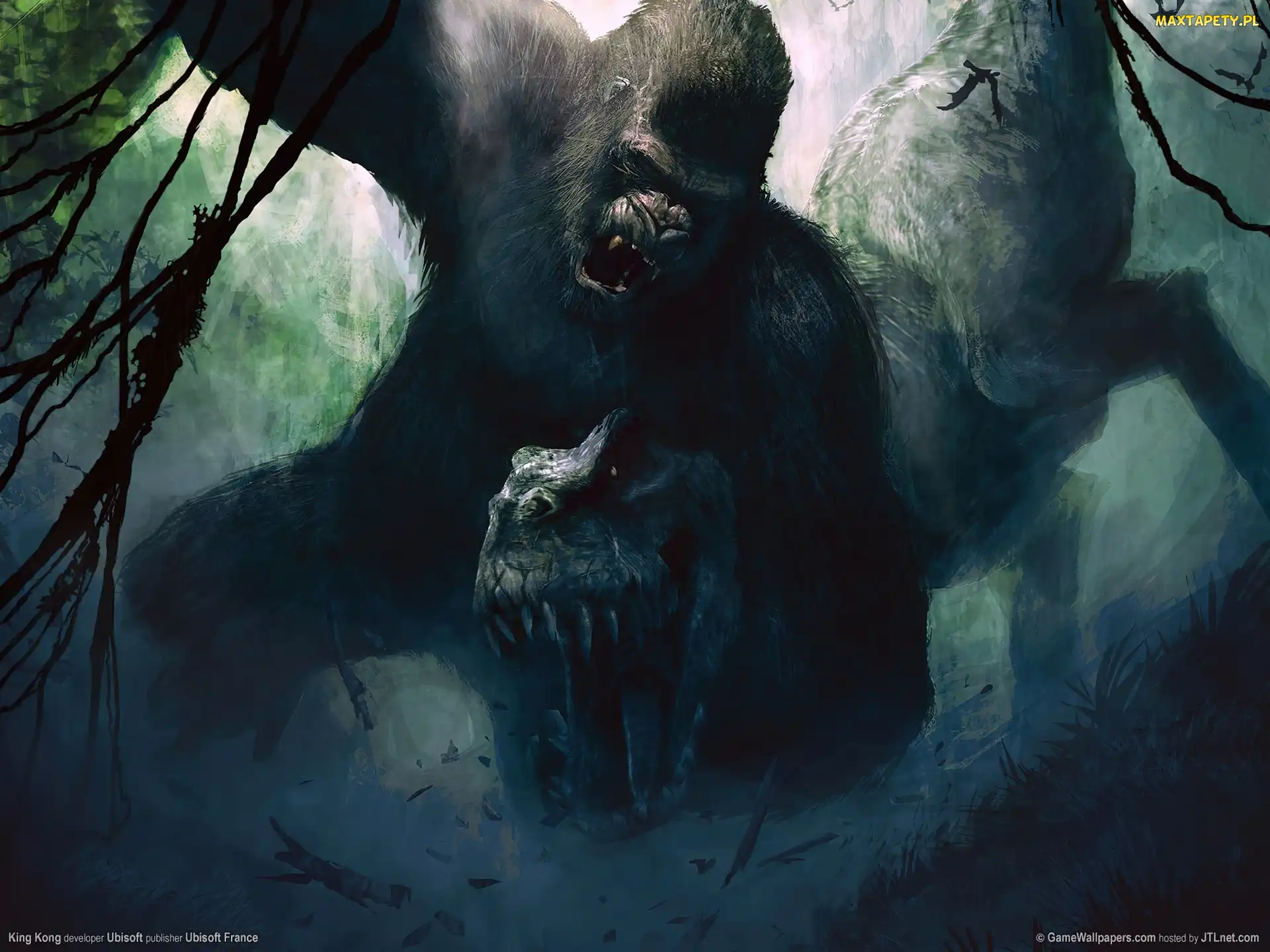 King Kong, dinozaur, goryl