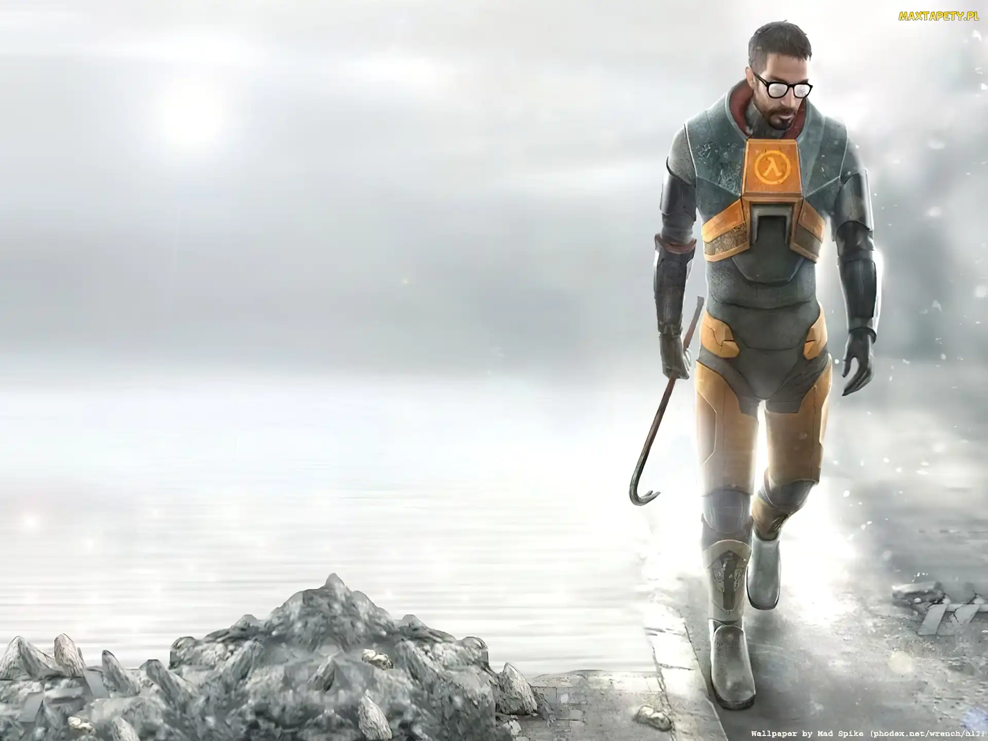 łom, mężczyzna, postać, Half Life 2, okulary