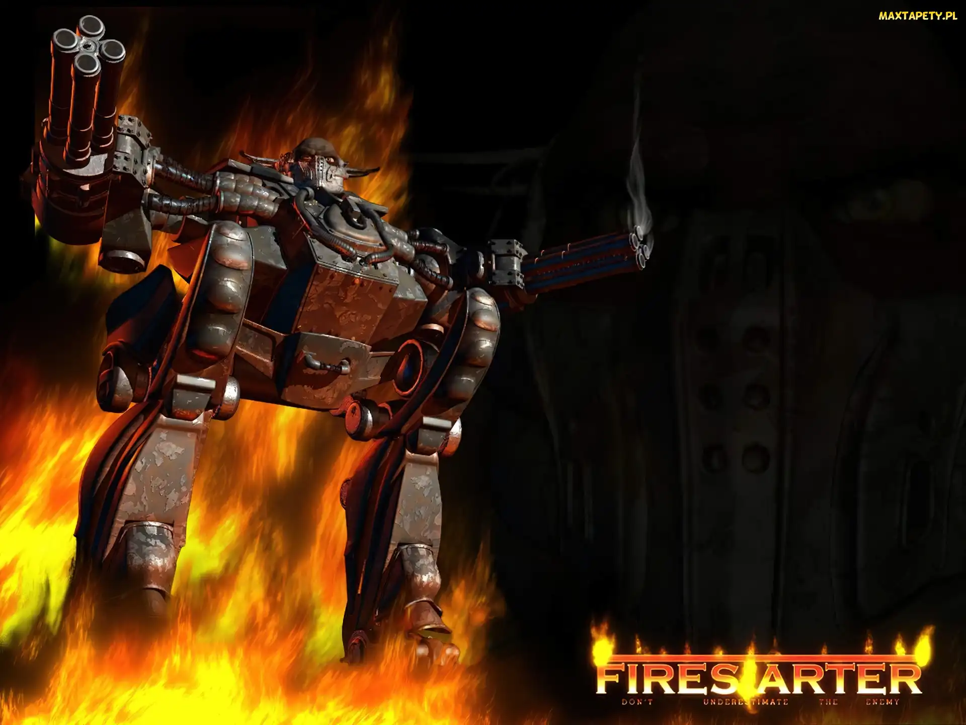 Firestarter, ogień, broń, robot