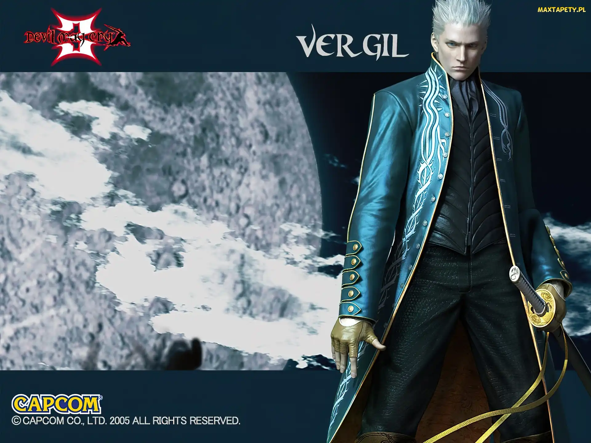 Devil May Cry, peleryna, mężczyzna miecz, postać