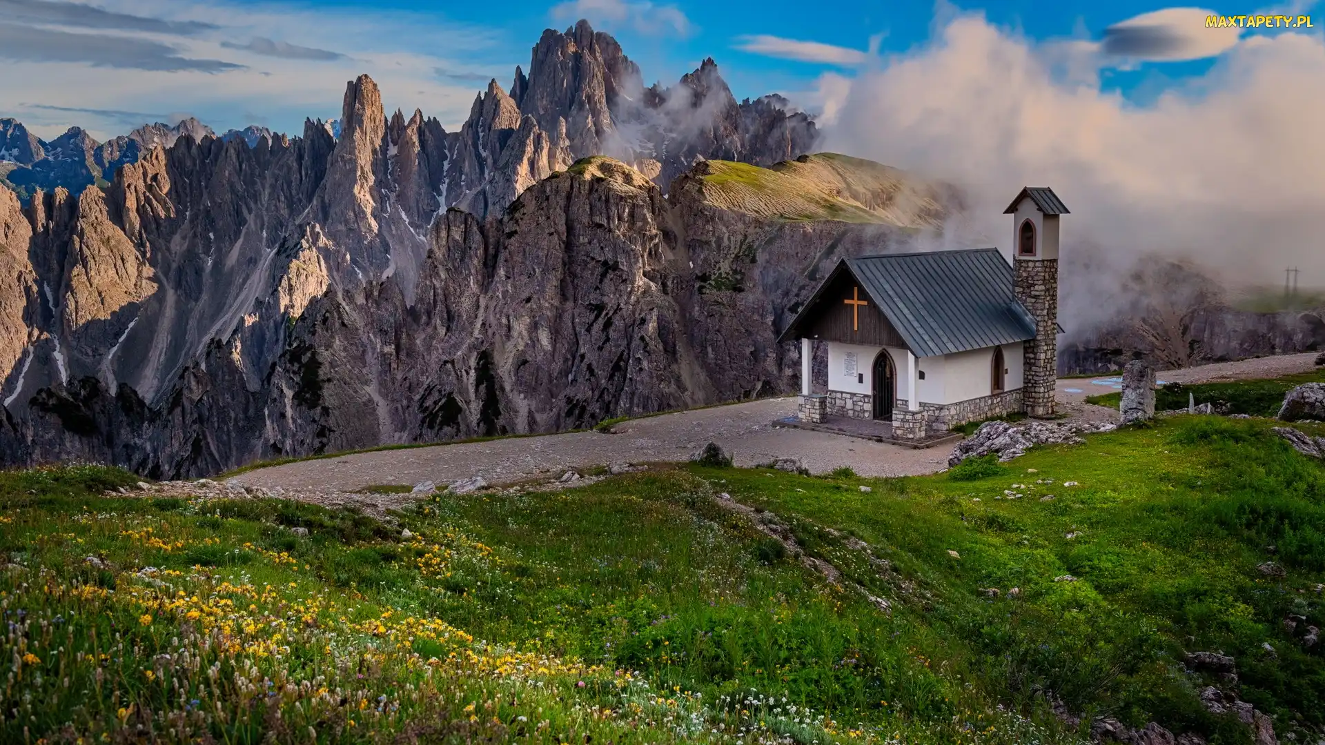 Włochy, Kaplica, Góry, Dolomity