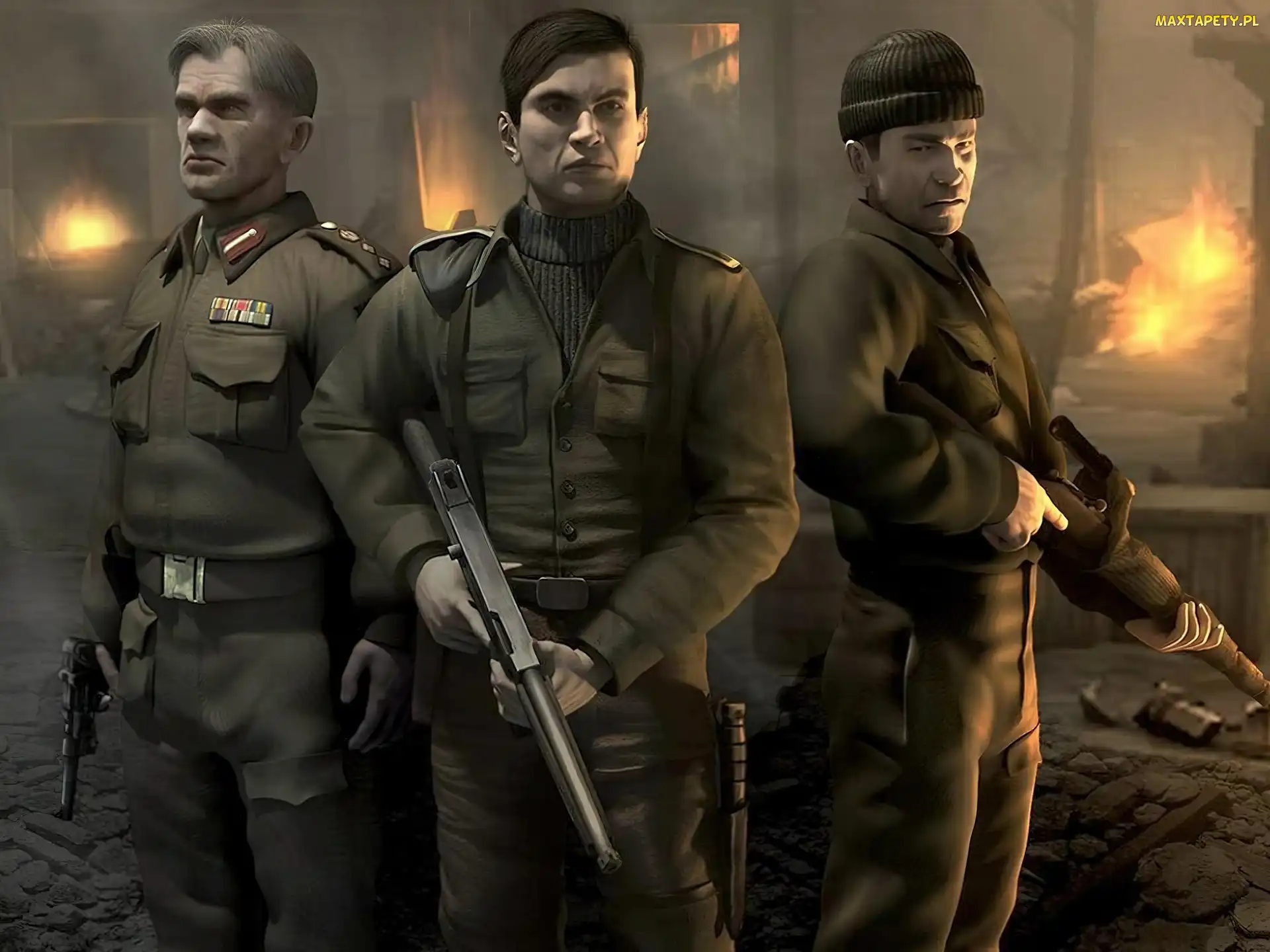 Commandos Strike Force, Żołnierze, mężczyzna, broń, postacie